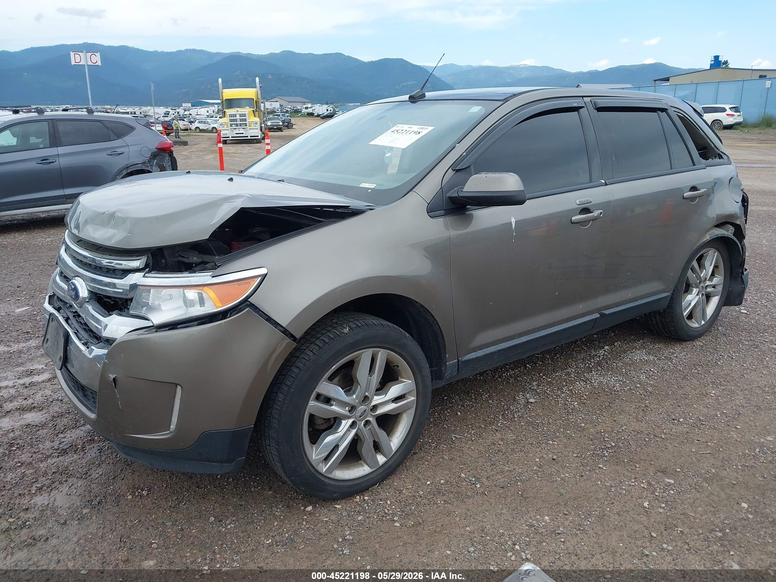2013 Ford Edge Sel Brown vin: 2FMDK4JC1DBE00354