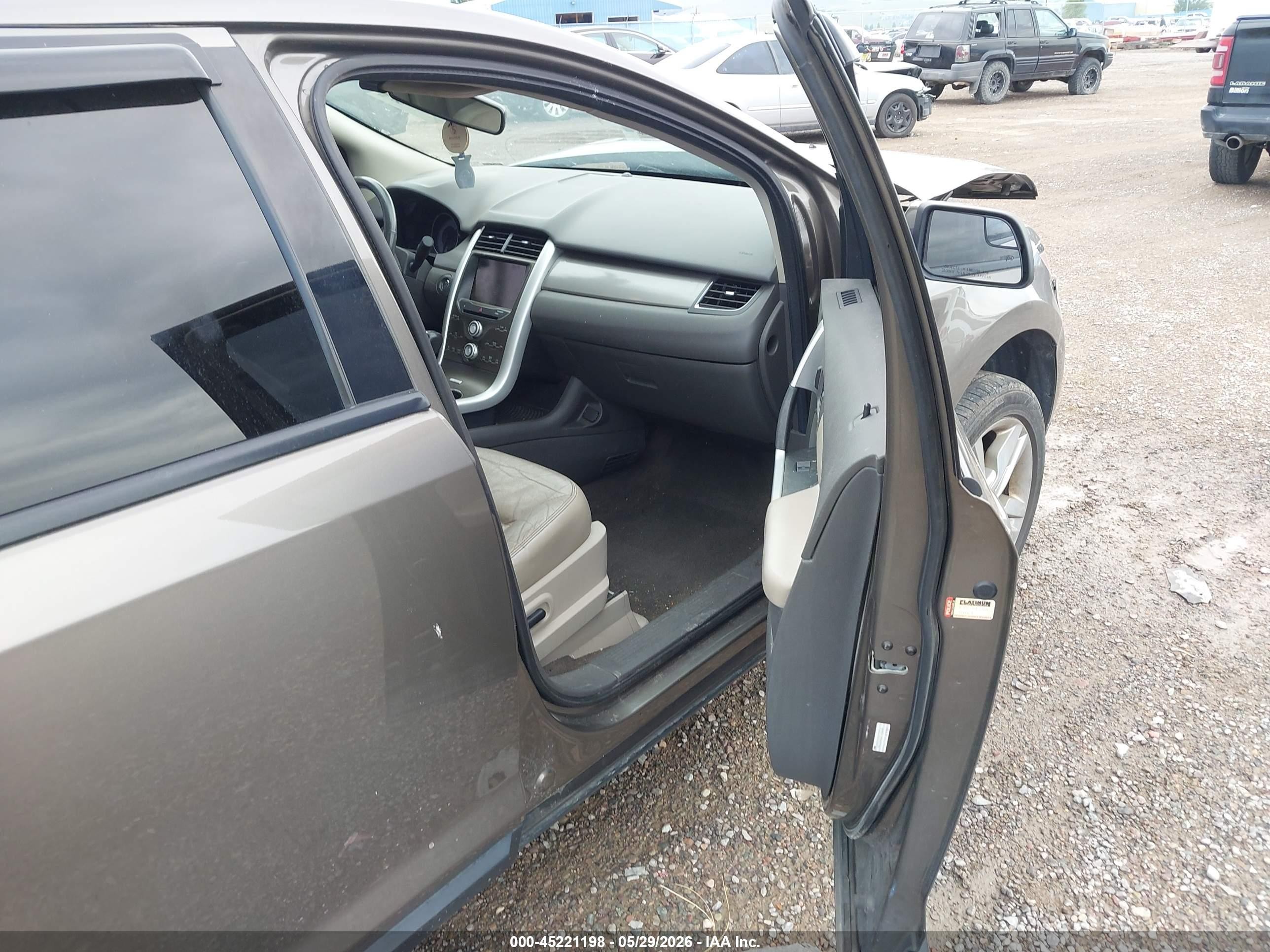 2013 Ford Edge Sel Brown vin: 2FMDK4JC1DBE00354