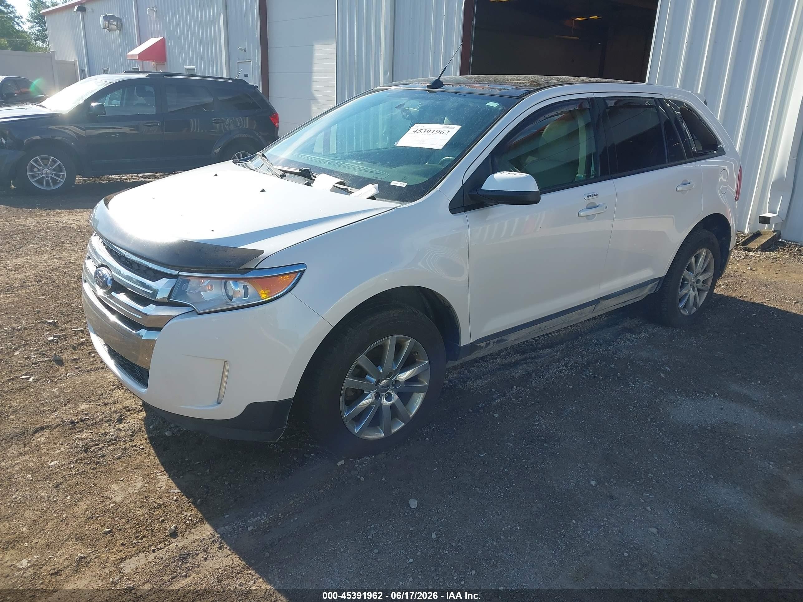 2013 Ford Edge Sel White vin: 2FMDK4JC1DBE06705