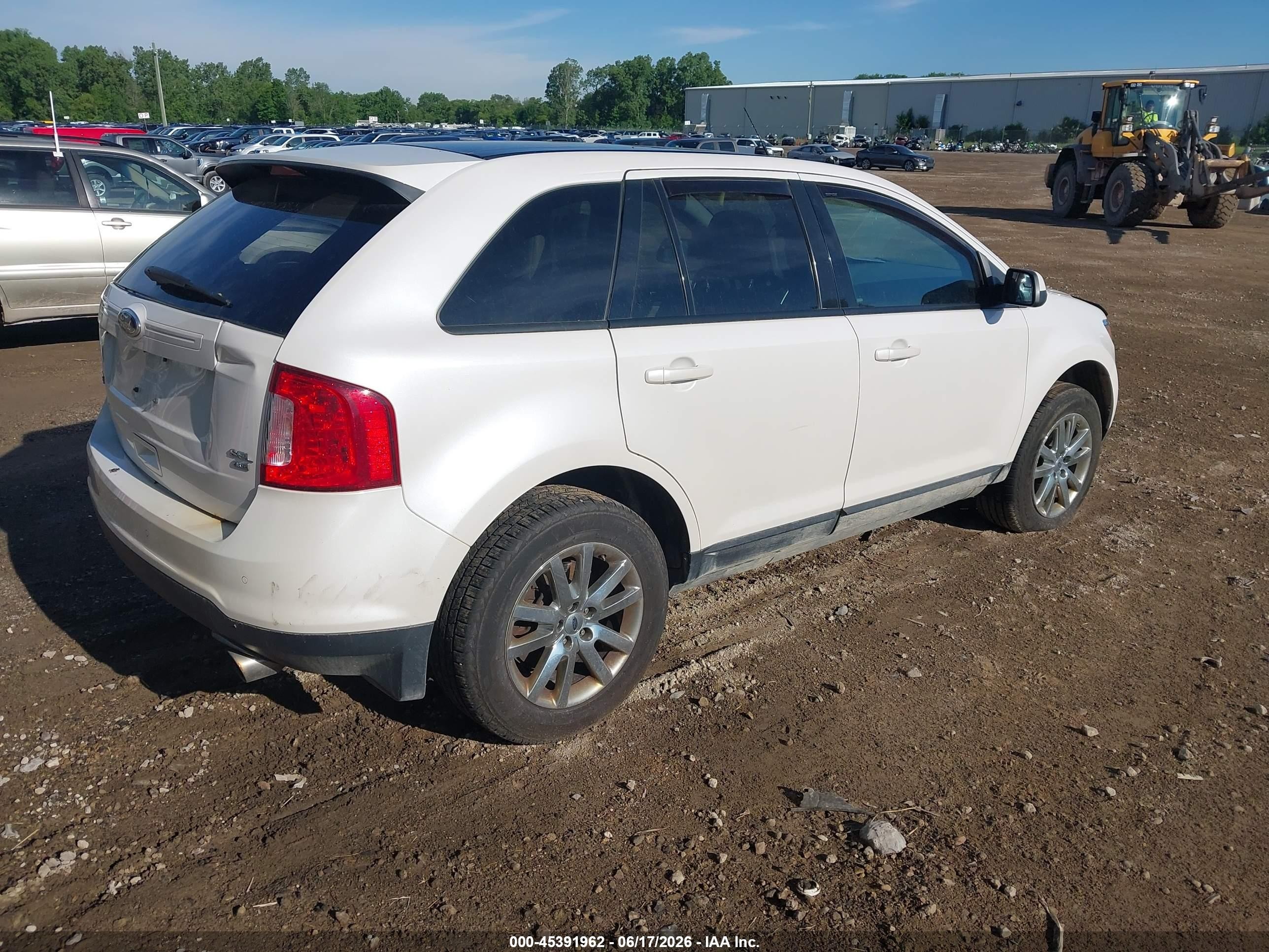 2013 Ford Edge Sel White vin: 2FMDK4JC1DBE06705