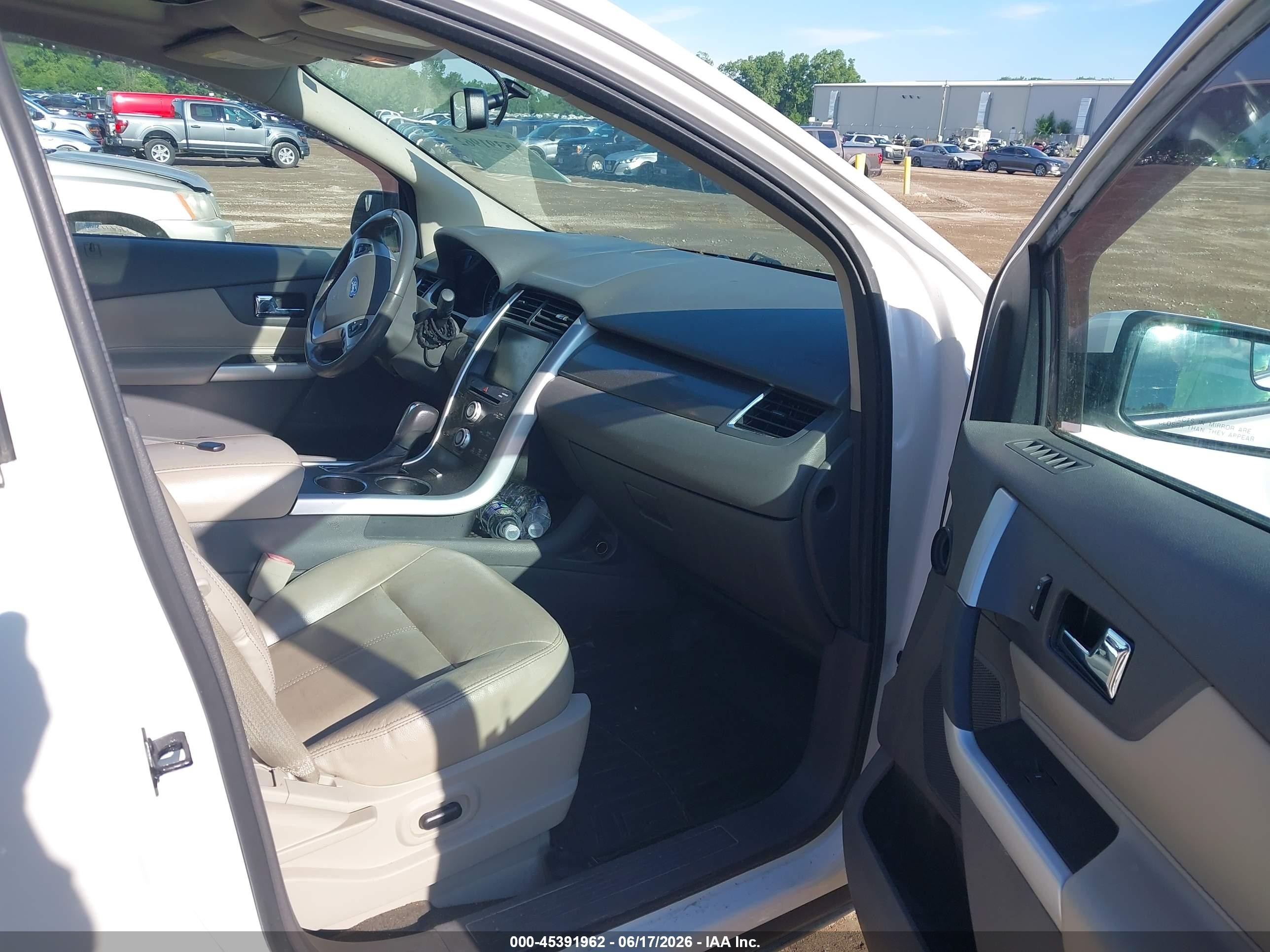 2013 Ford Edge Sel White vin: 2FMDK4JC1DBE06705