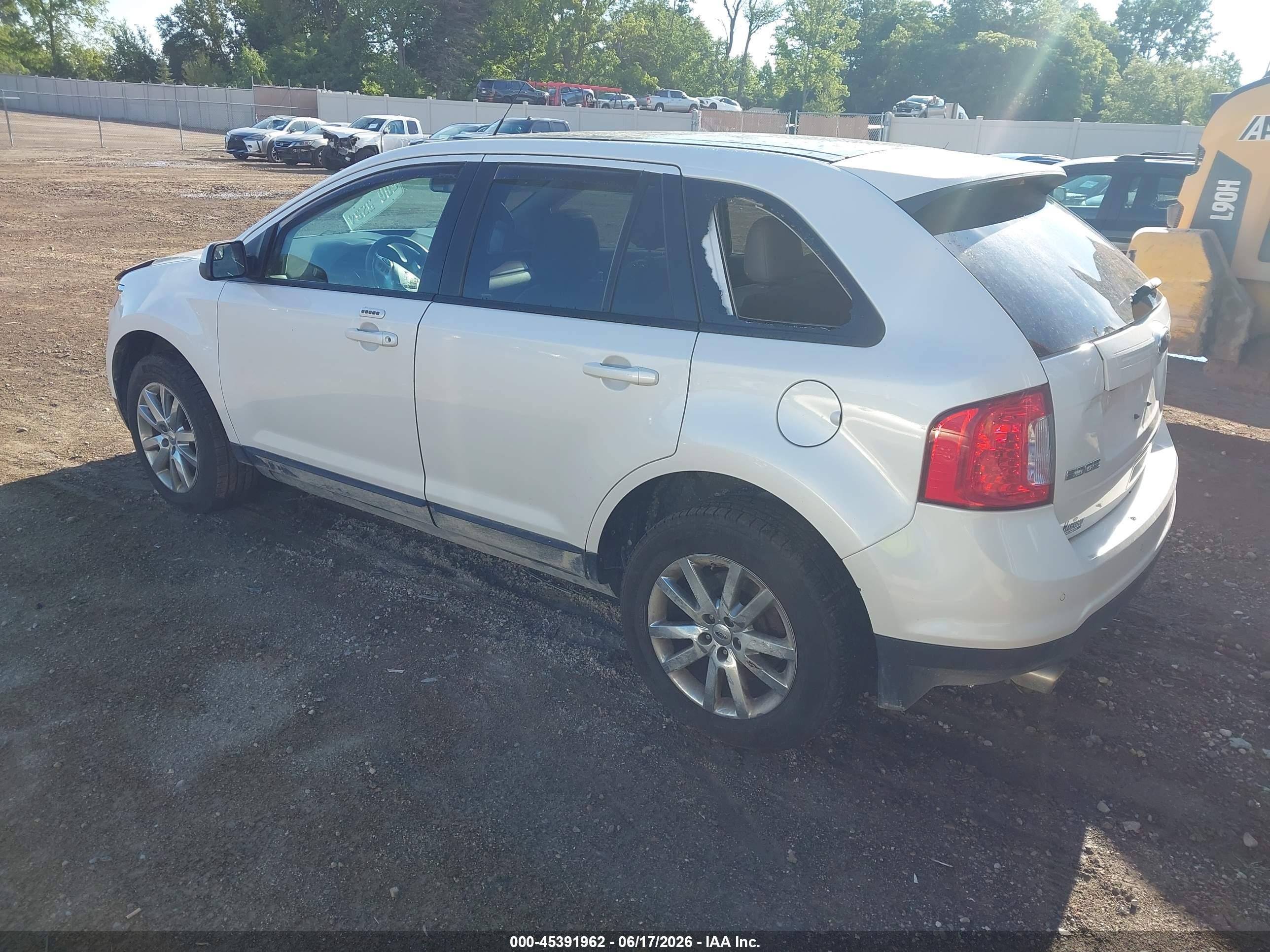 2013 Ford Edge Sel White vin: 2FMDK4JC1DBE06705