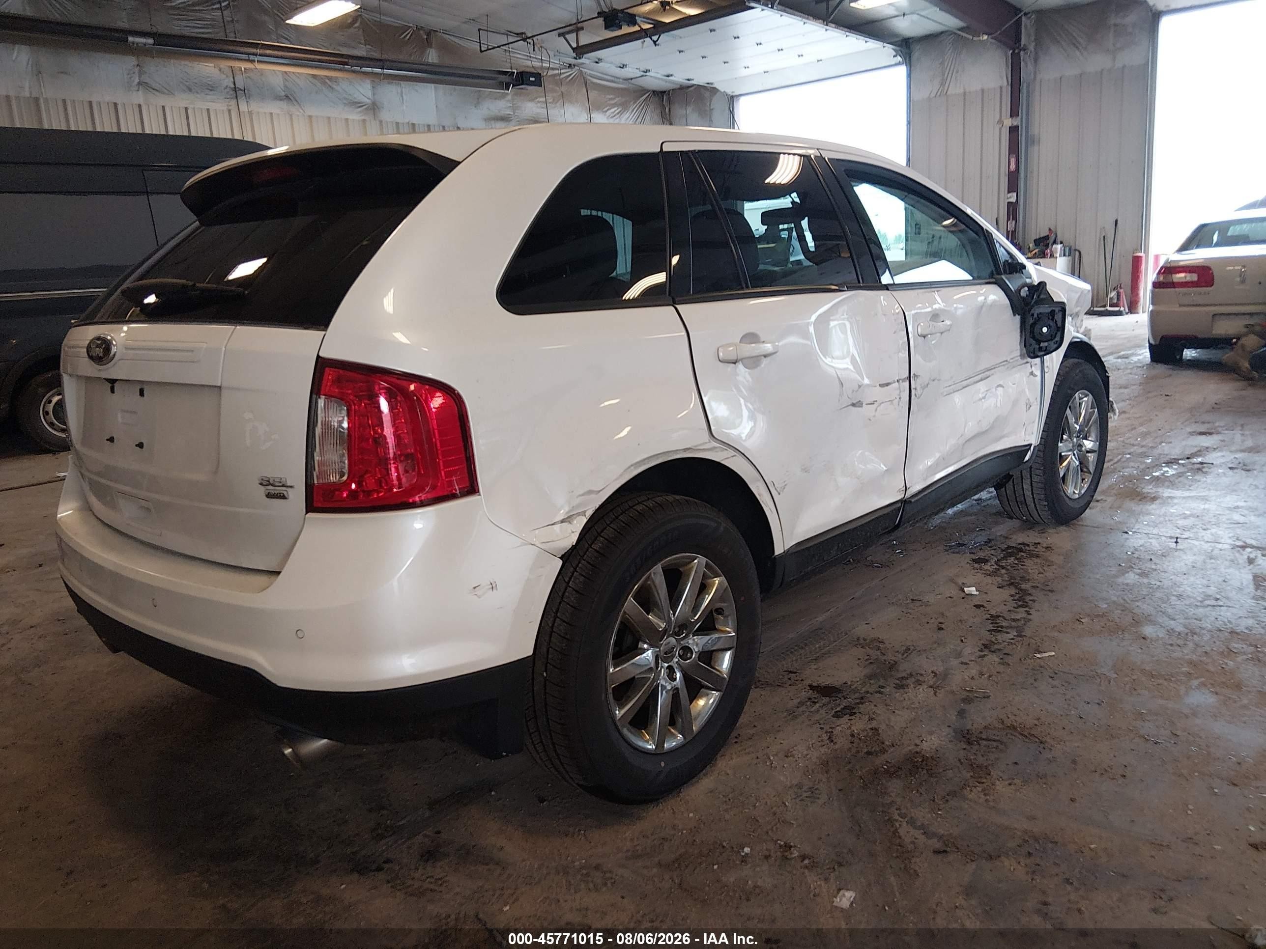 2013 Ford Edge Sel White vin: 2FMDK4JC1DBE17512