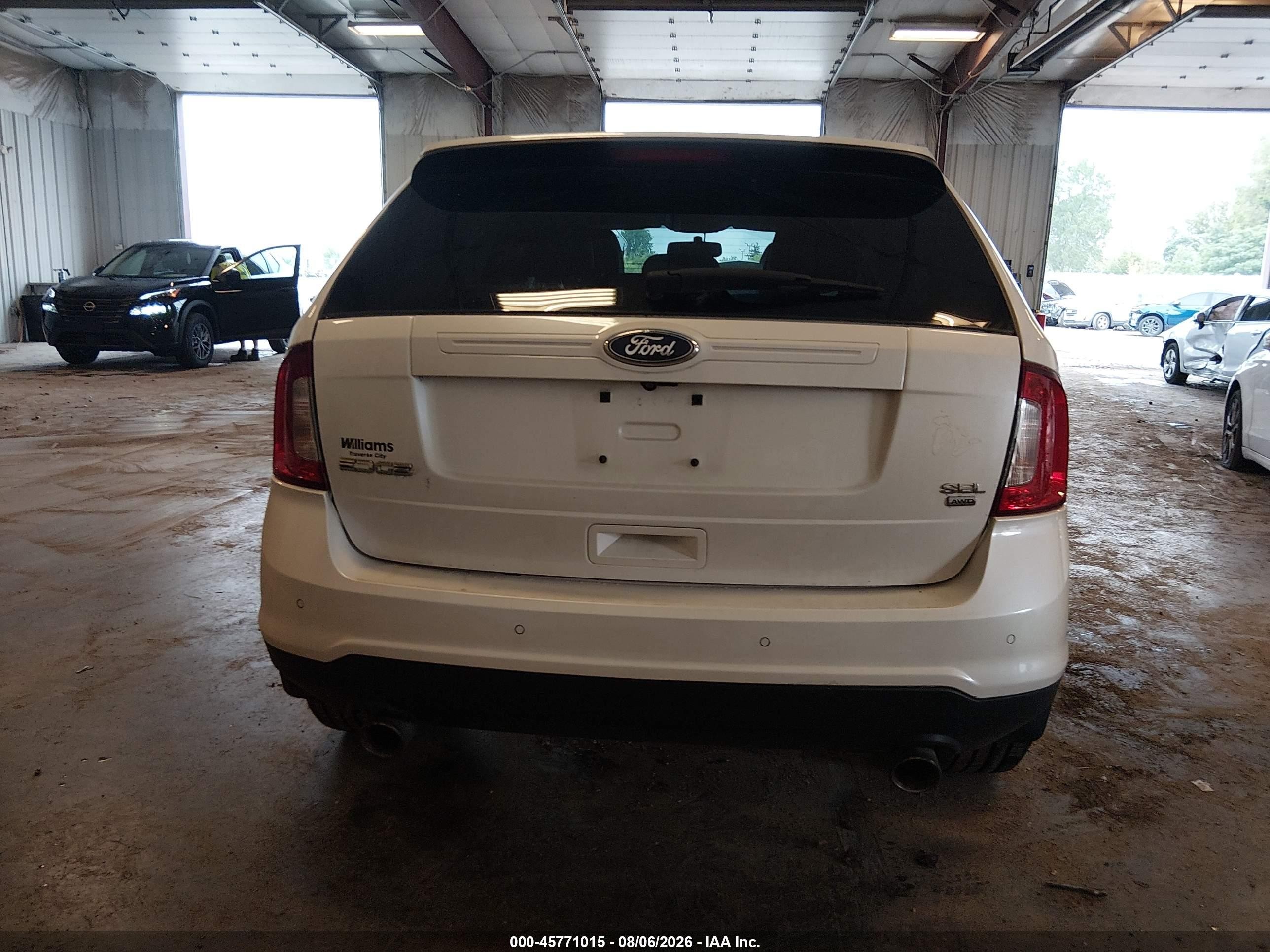 2013 Ford Edge Sel White vin: 2FMDK4JC1DBE17512