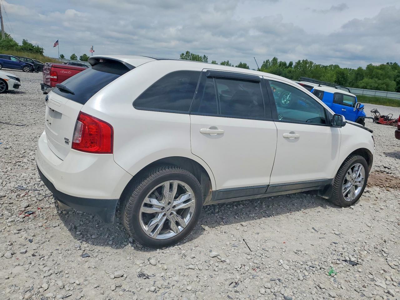2013 Ford Edge Sel White vin: 2FMDK4JC1DBE20104