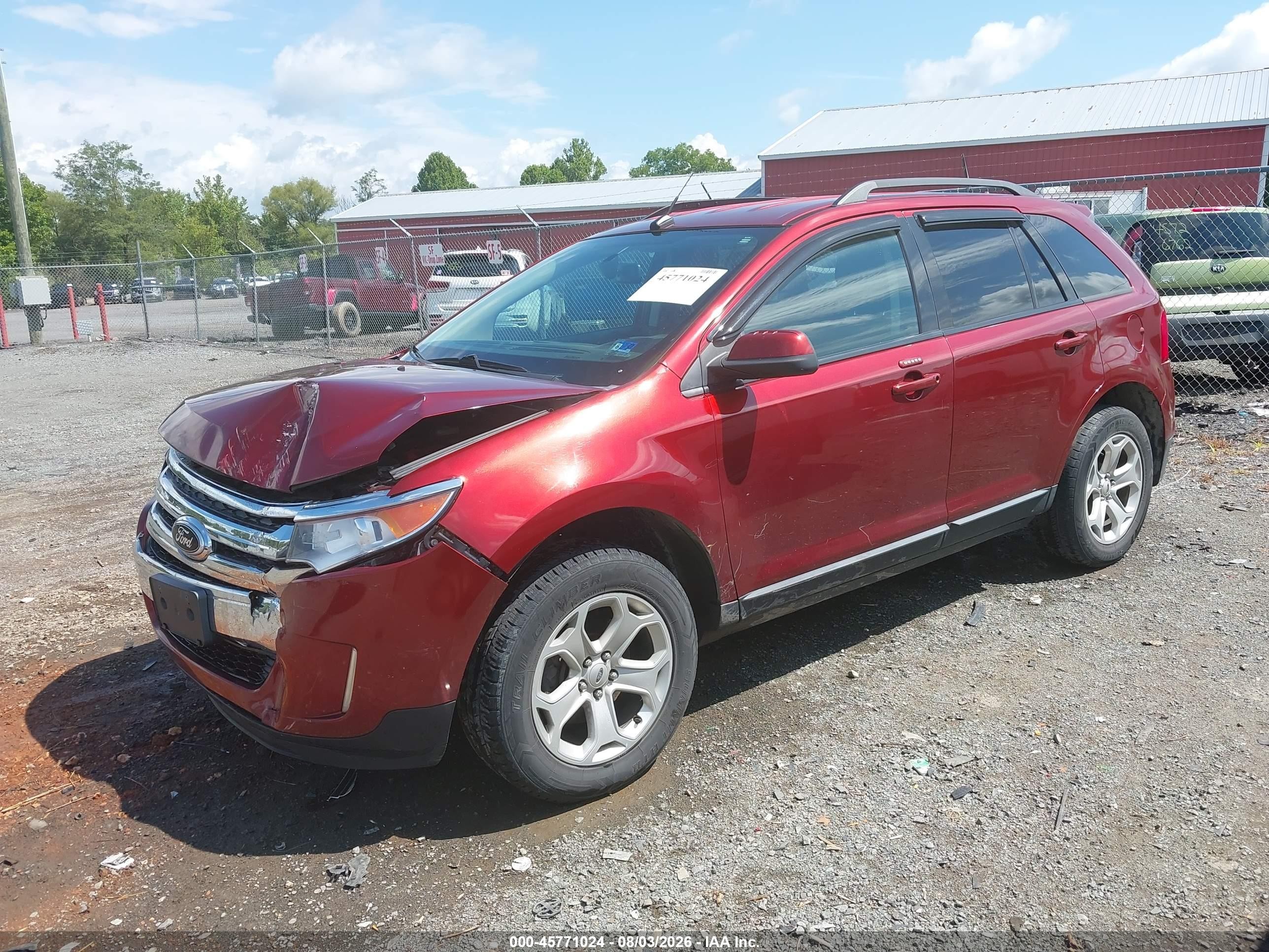 2014 Ford Edge Sel Maroon vin: 2FMDK4JC1EBA49768