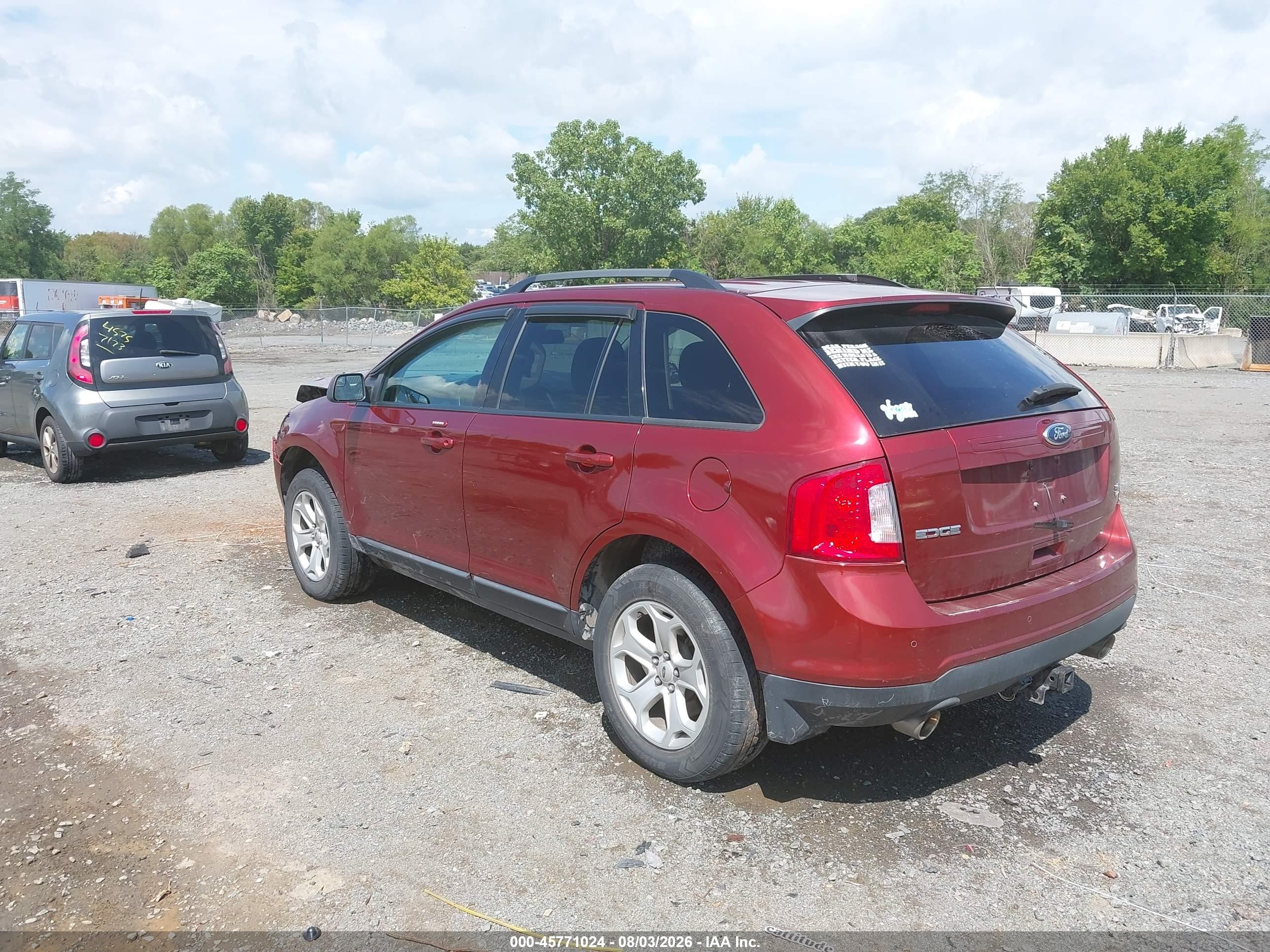 2014 Ford Edge Sel Maroon vin: 2FMDK4JC1EBA49768