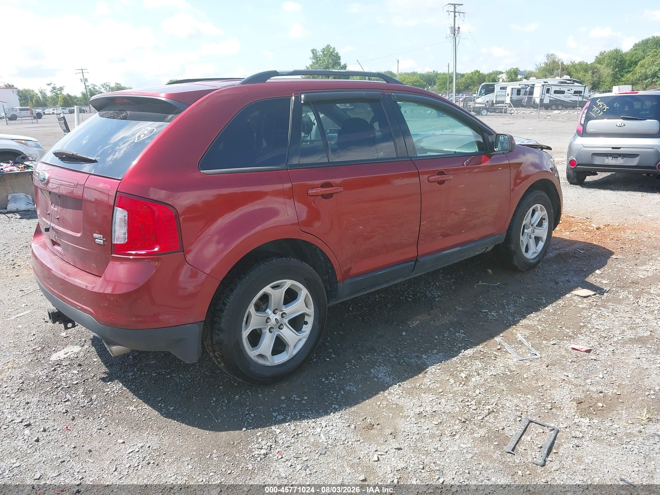 2014 Ford Edge Sel Maroon vin: 2FMDK4JC1EBA49768