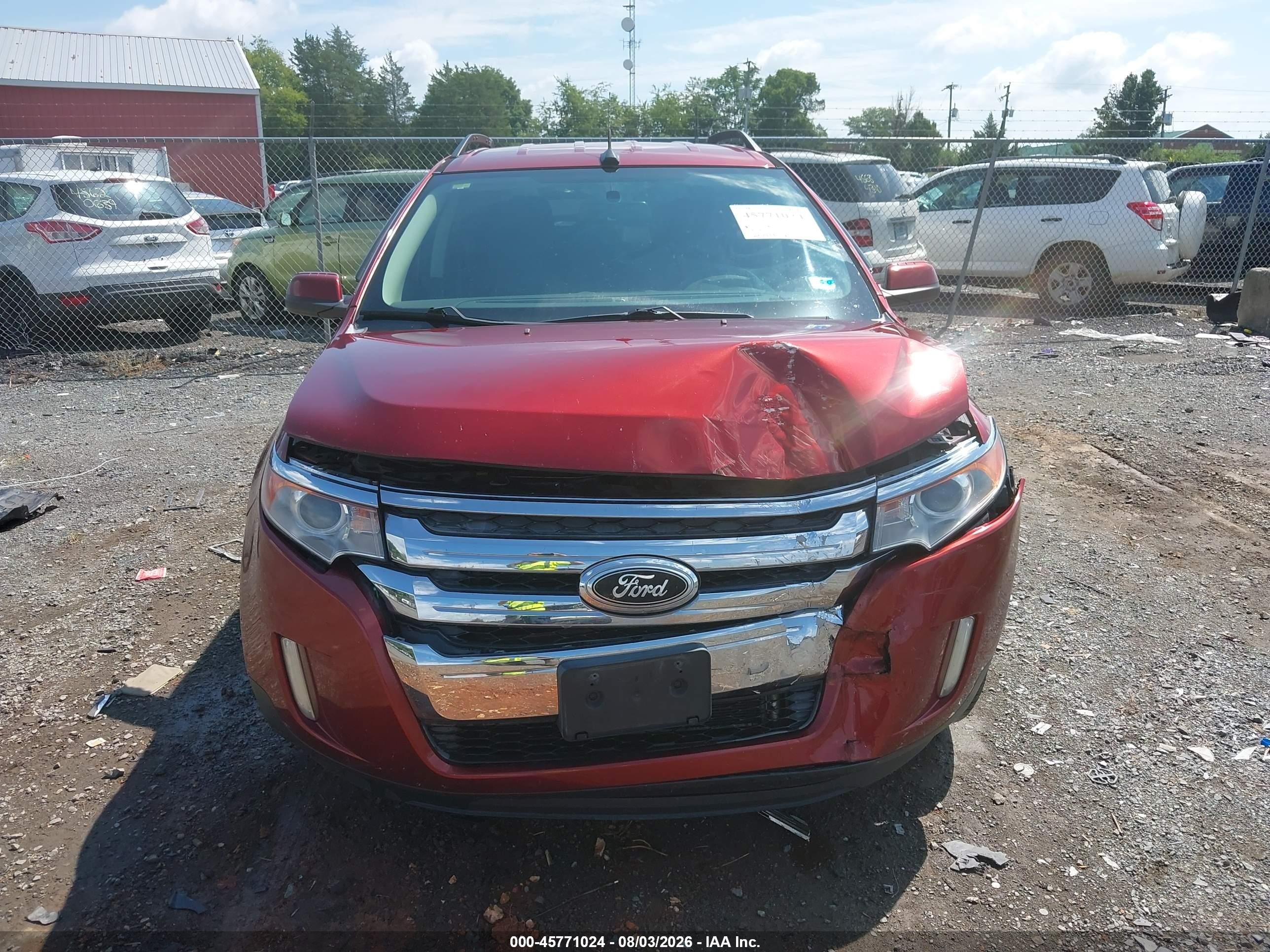 2014 Ford Edge Sel Maroon vin: 2FMDK4JC1EBA49768