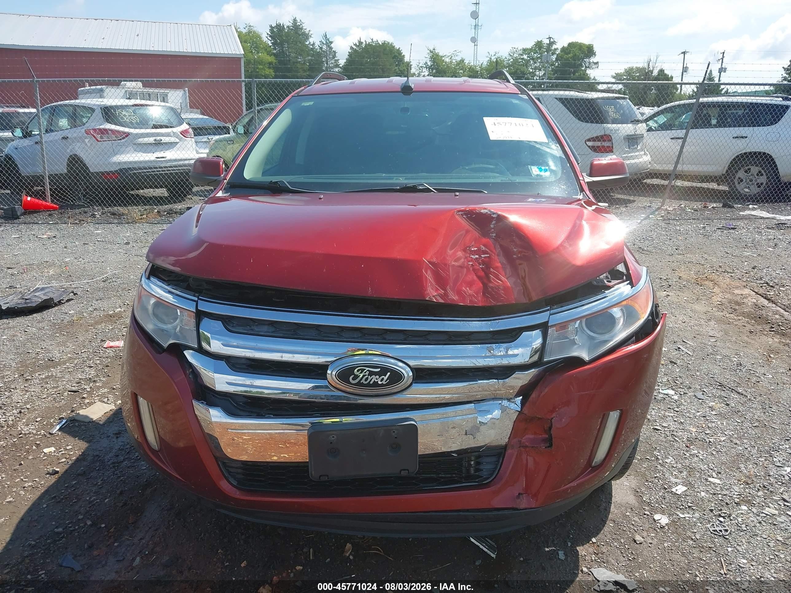 2014 Ford Edge Sel Maroon vin: 2FMDK4JC1EBA49768