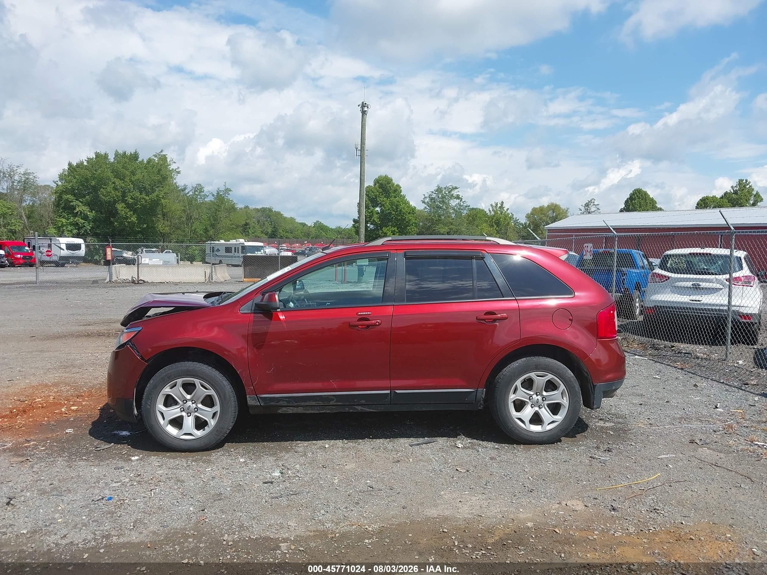 2014 Ford Edge Sel Maroon vin: 2FMDK4JC1EBA49768