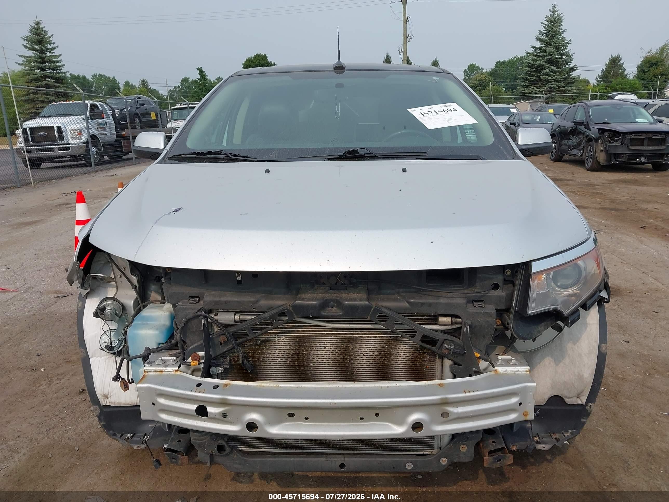 2014 Ford Edge Sel Серебряный vin: 2FMDK4JC1EBB14327