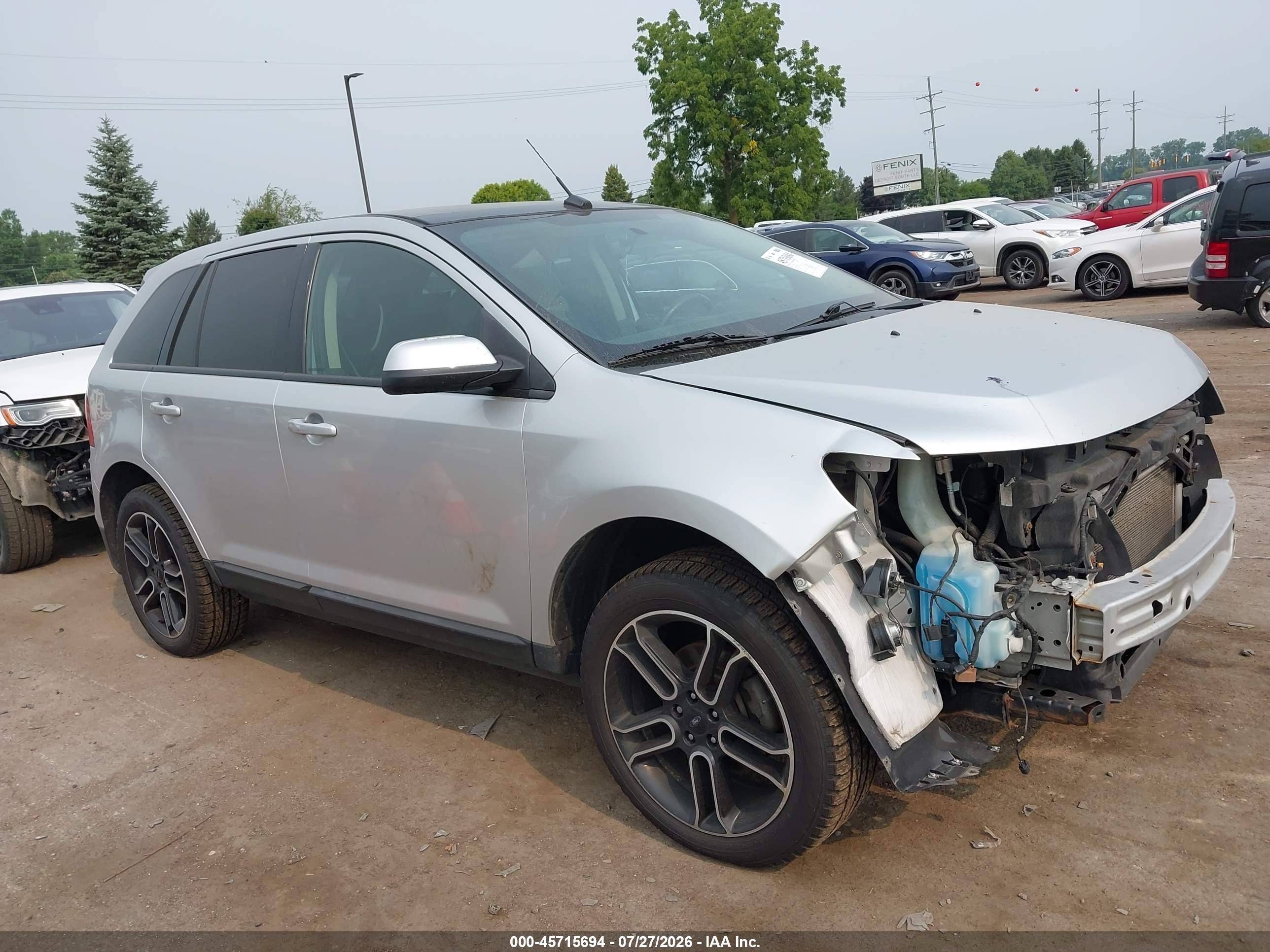 2014 Ford Edge Sel Серебряный vin: 2FMDK4JC1EBB14327