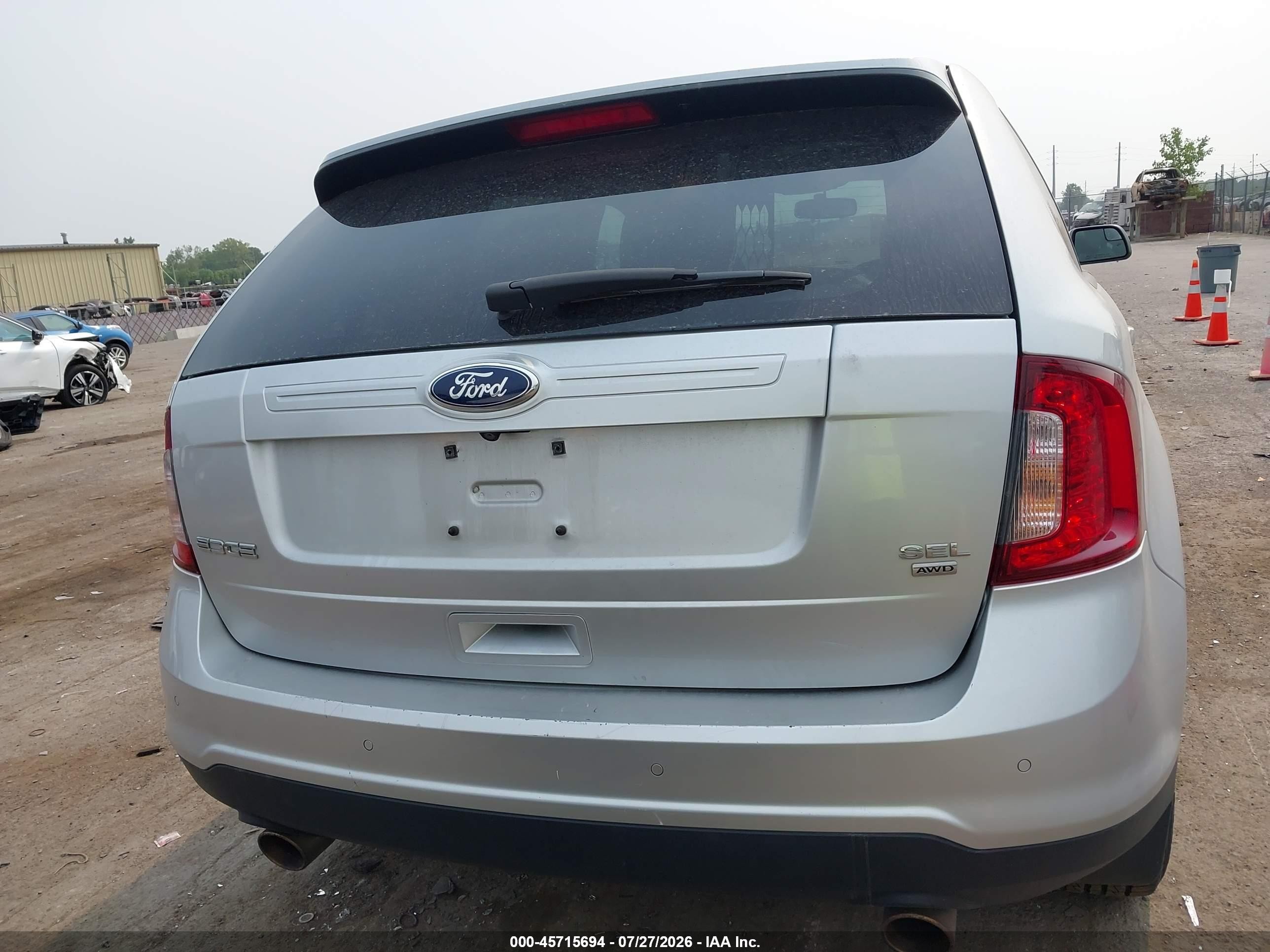 2014 Ford Edge Sel Серебряный vin: 2FMDK4JC1EBB14327