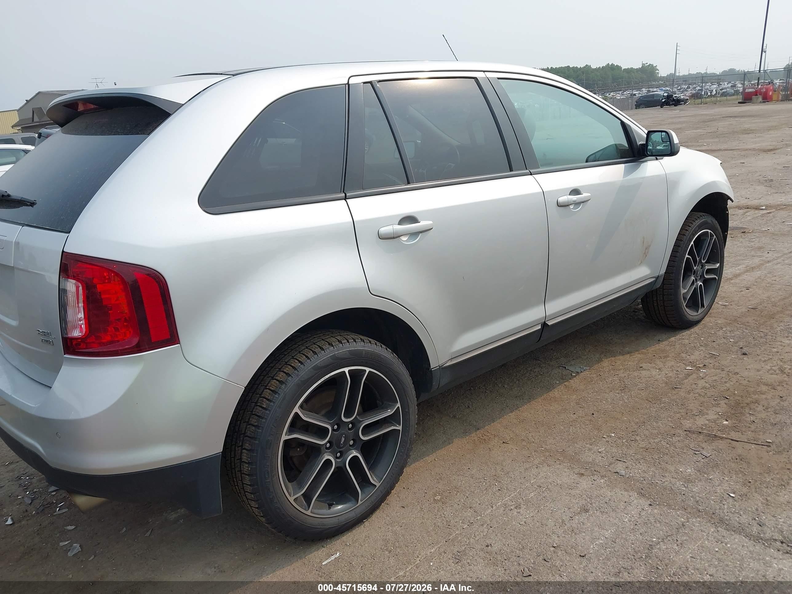 2014 Ford Edge Sel Серебряный vin: 2FMDK4JC1EBB14327