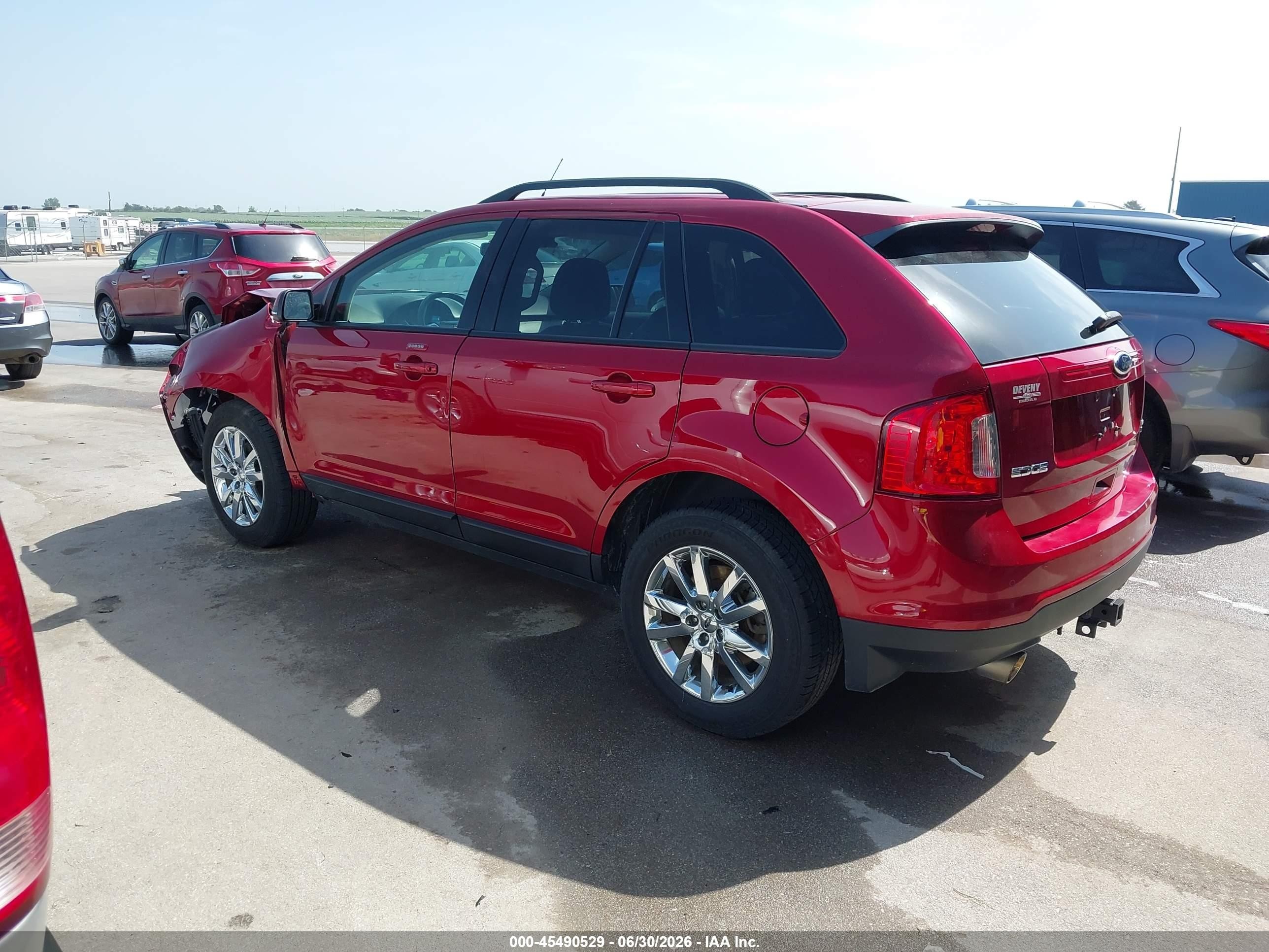 2014 Ford Edge Sel Red vin: 2FMDK4JC1EBB55606
