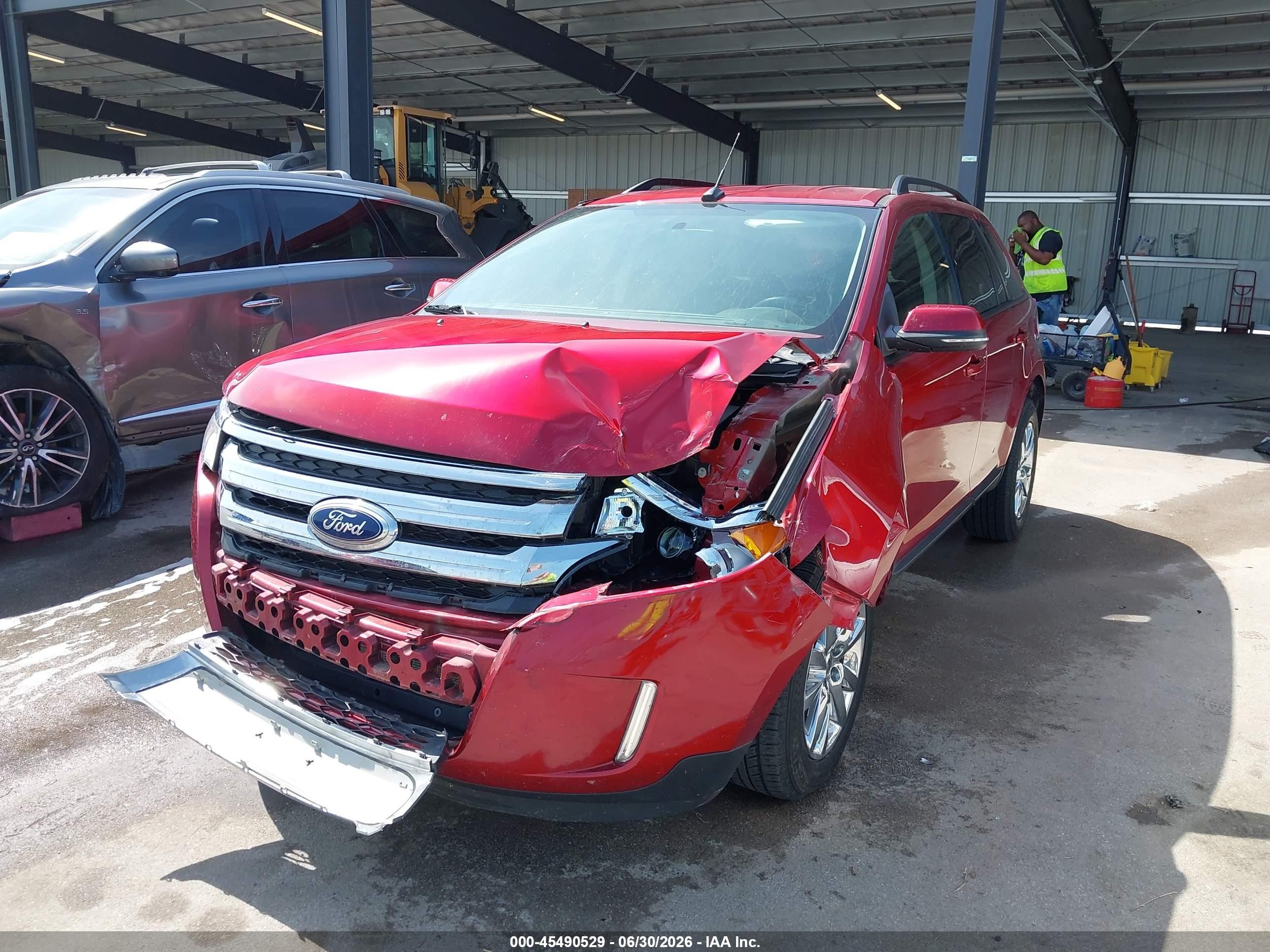2014 Ford Edge Sel Red vin: 2FMDK4JC1EBB55606