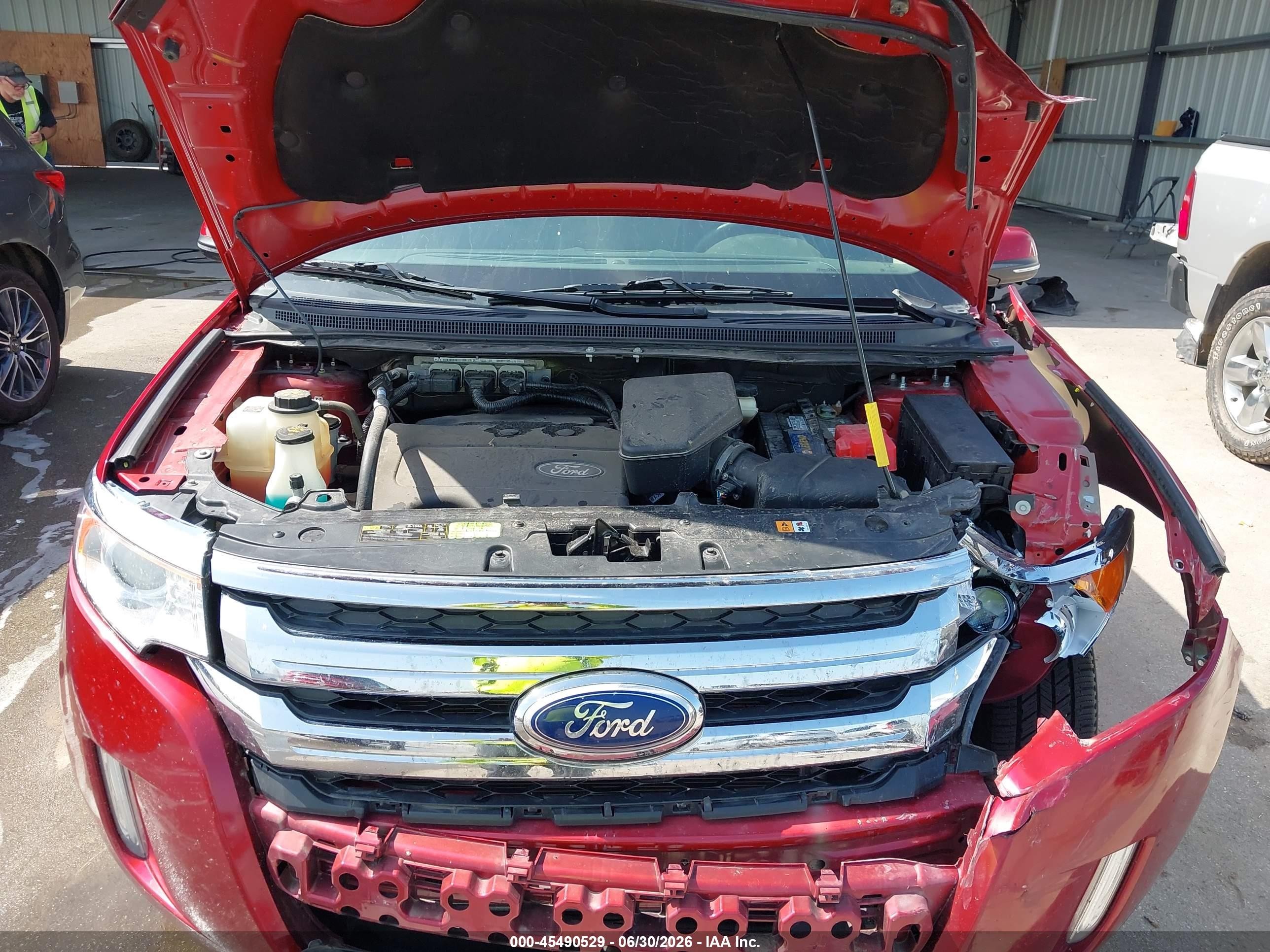 2014 Ford Edge Sel Red vin: 2FMDK4JC1EBB55606
