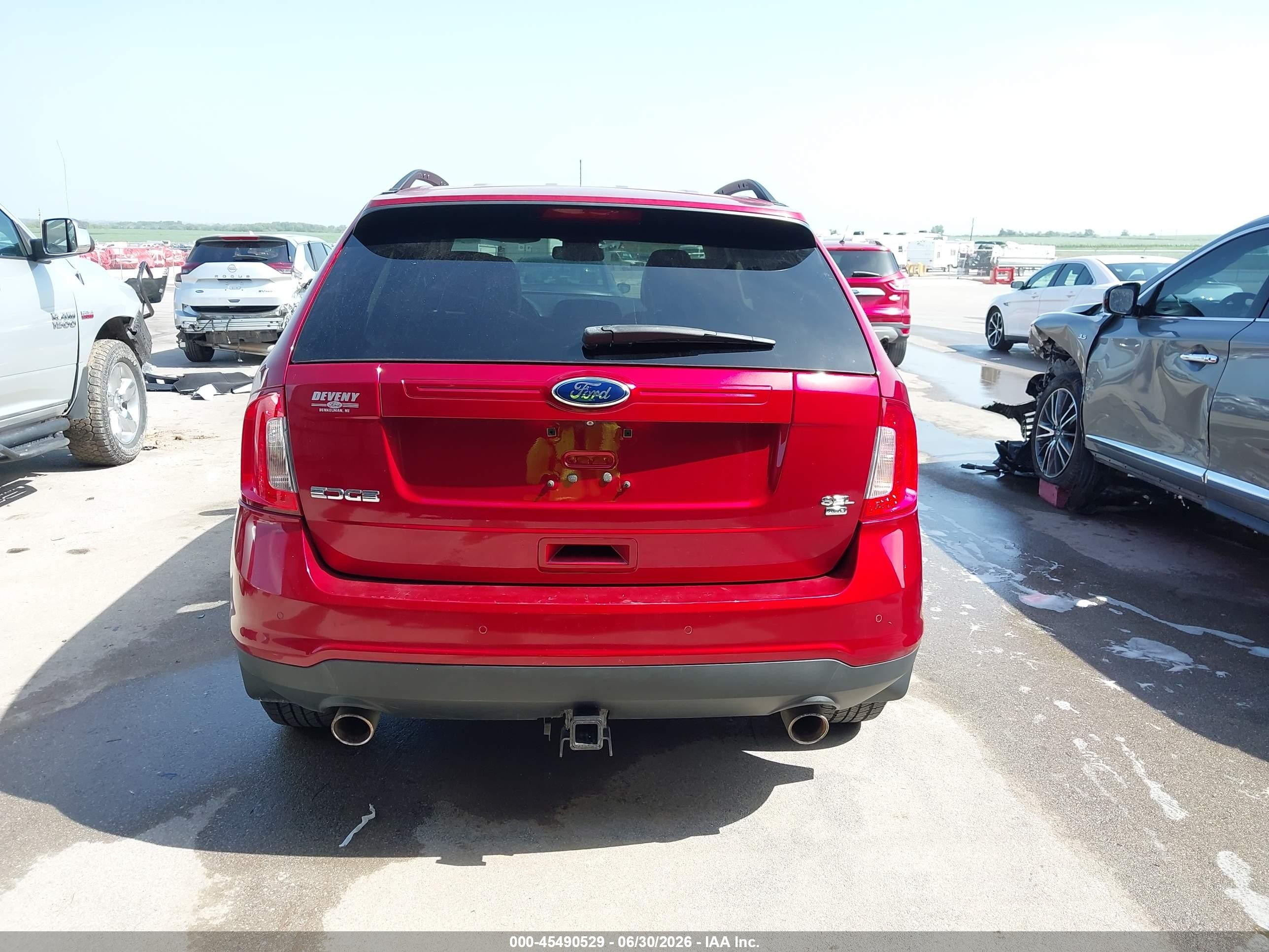 2014 Ford Edge Sel Red vin: 2FMDK4JC1EBB55606