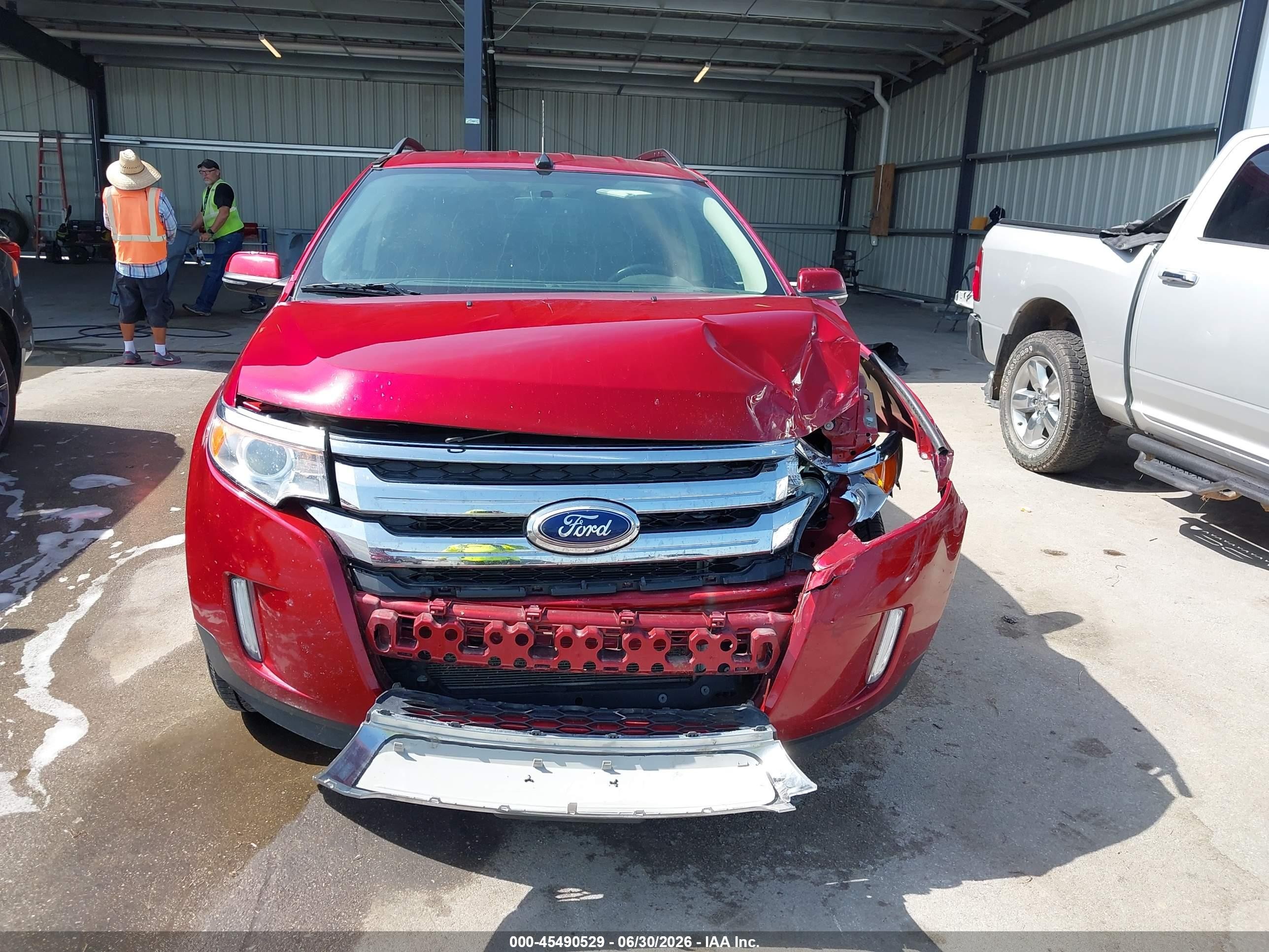 2014 Ford Edge Sel Red vin: 2FMDK4JC1EBB55606