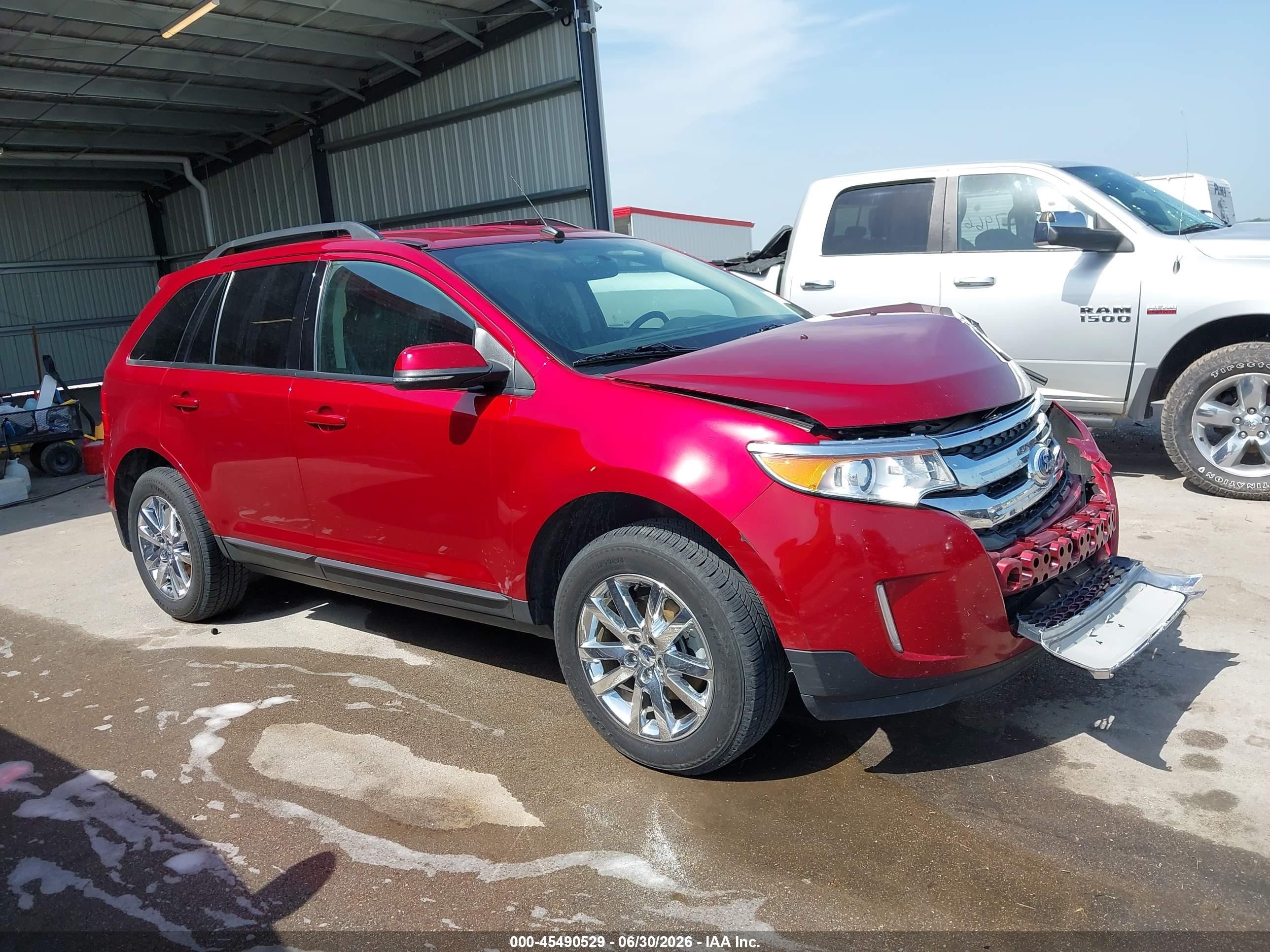 2014 Ford Edge Sel Red vin: 2FMDK4JC1EBB55606
