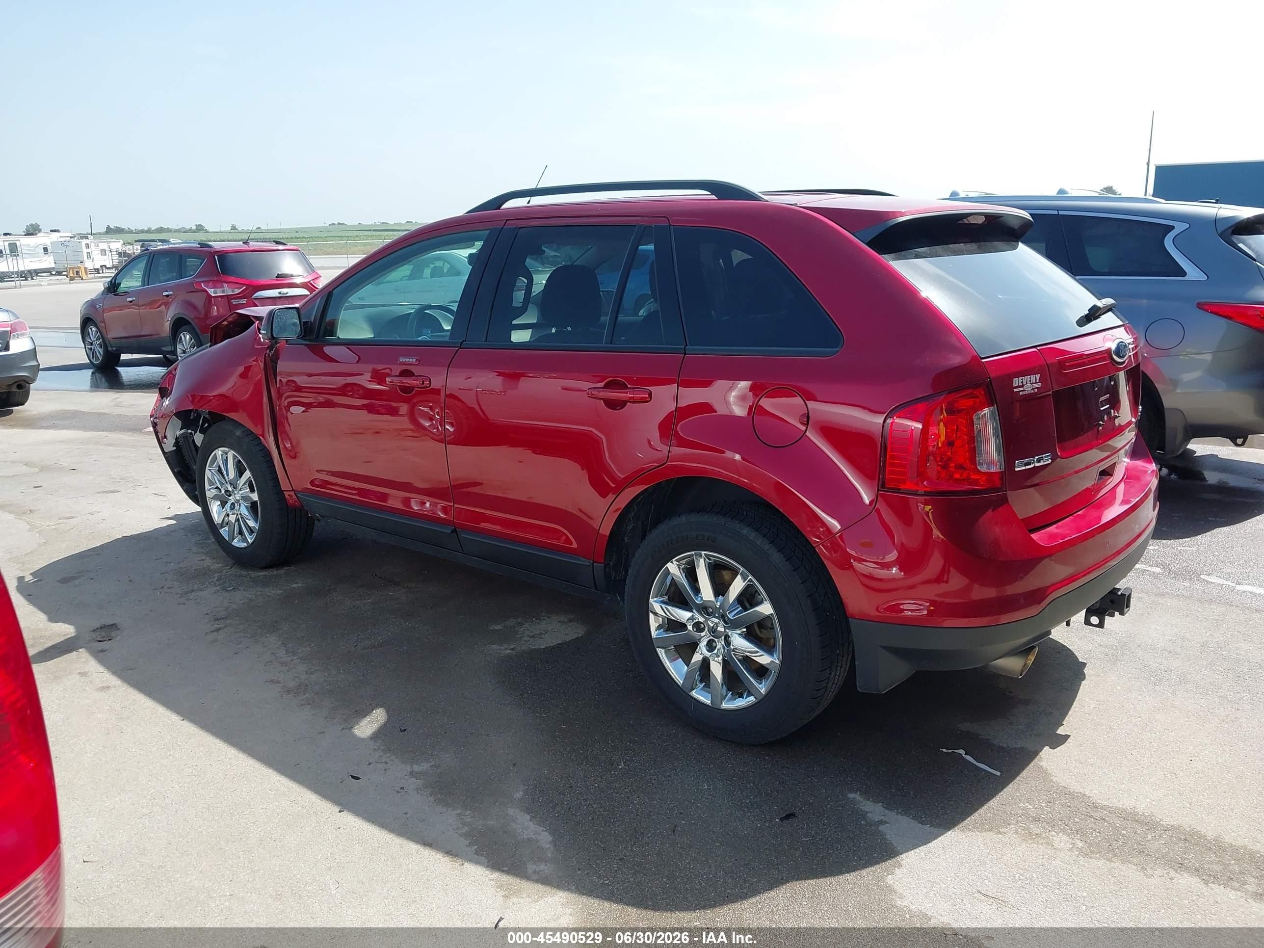 2014 Ford Edge Sel Red vin: 2FMDK4JC1EBB55606
