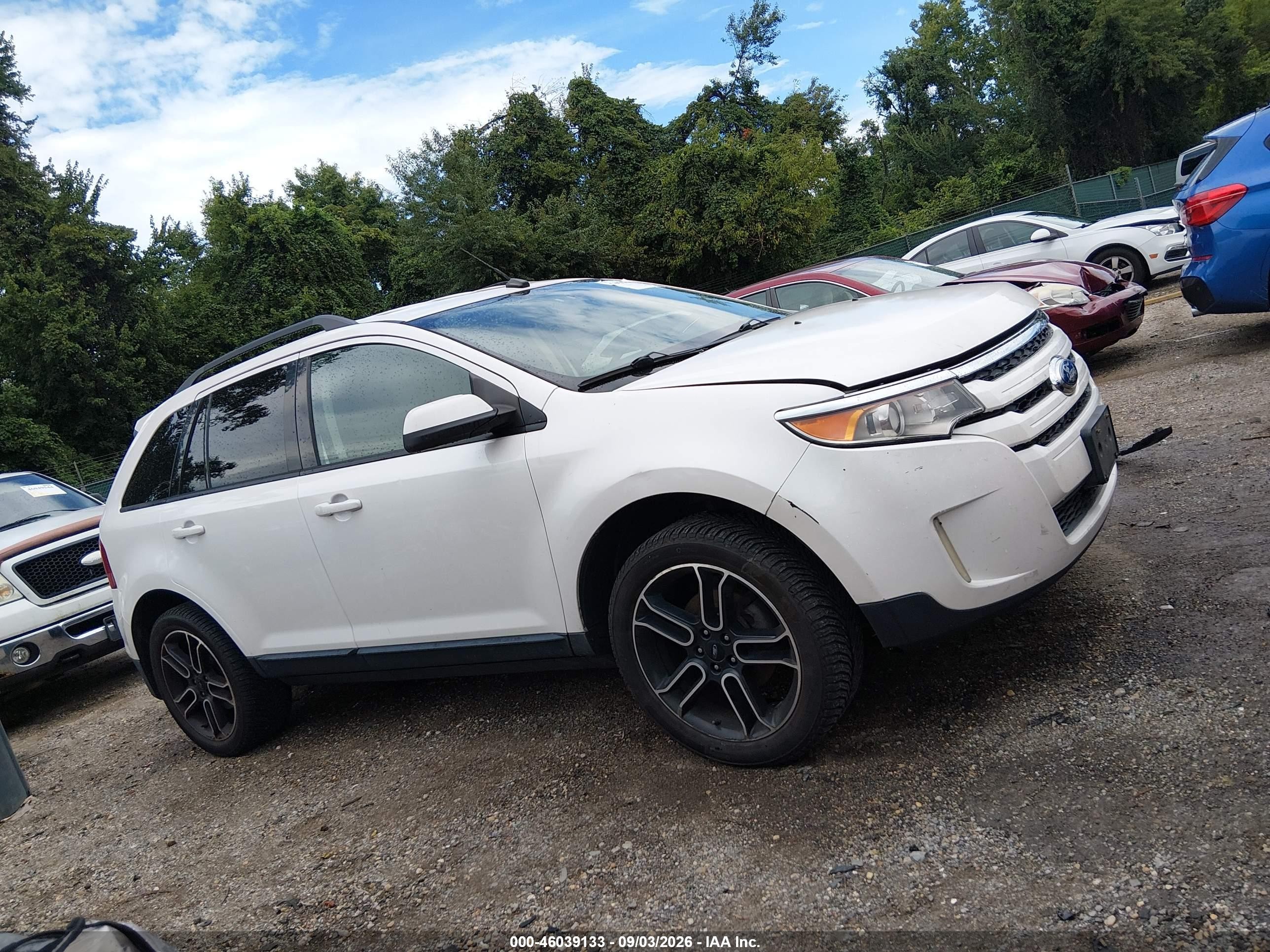2014 Ford Edge Sel Белый vin: 2FMDK4JC1EBB73281