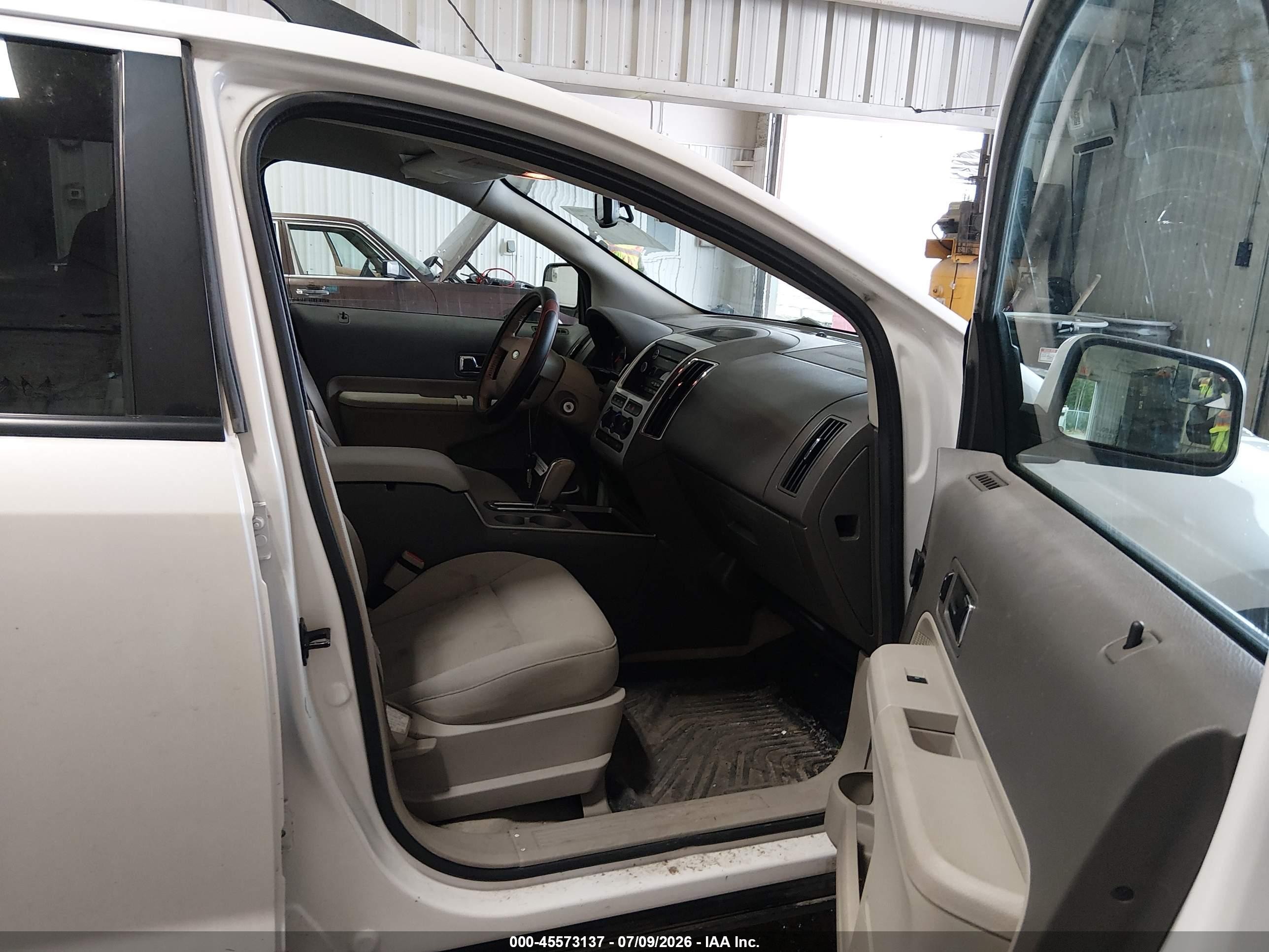 2010 Ford Edge Sel White vin: 2FMDK4JC2ABB20728