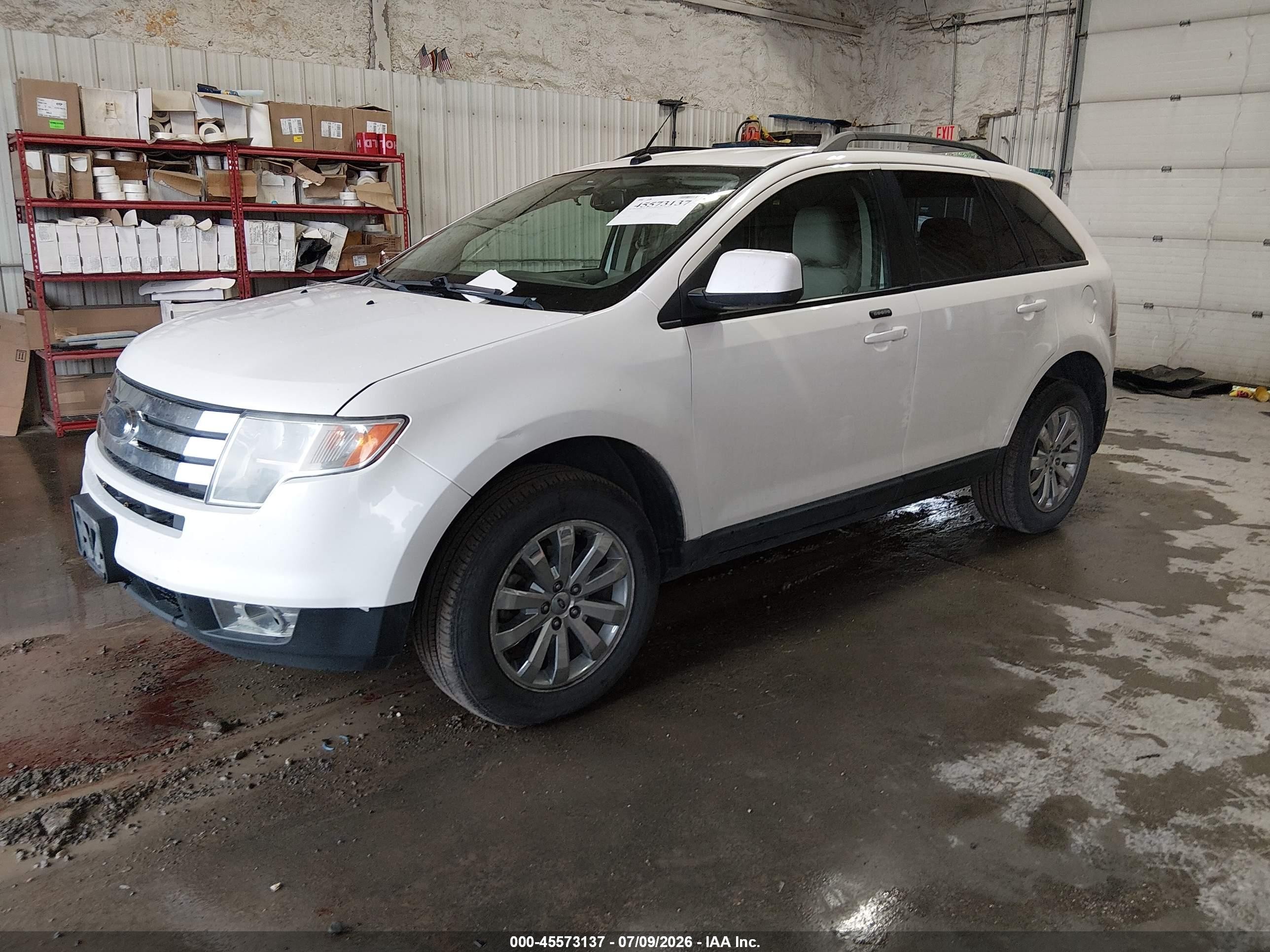 2010 Ford Edge Sel White vin: 2FMDK4JC2ABB20728