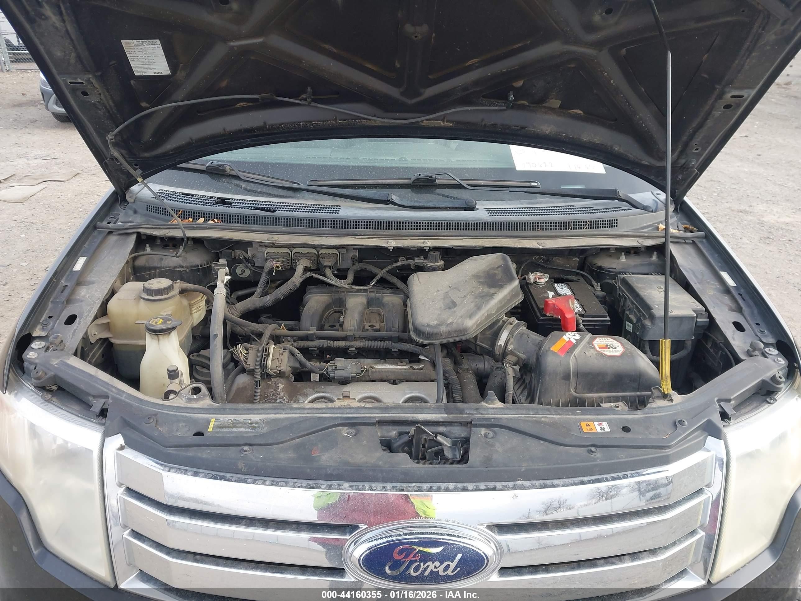 2010 Ford Edge Sel Black vin: 2FMDK4JC2ABB52871