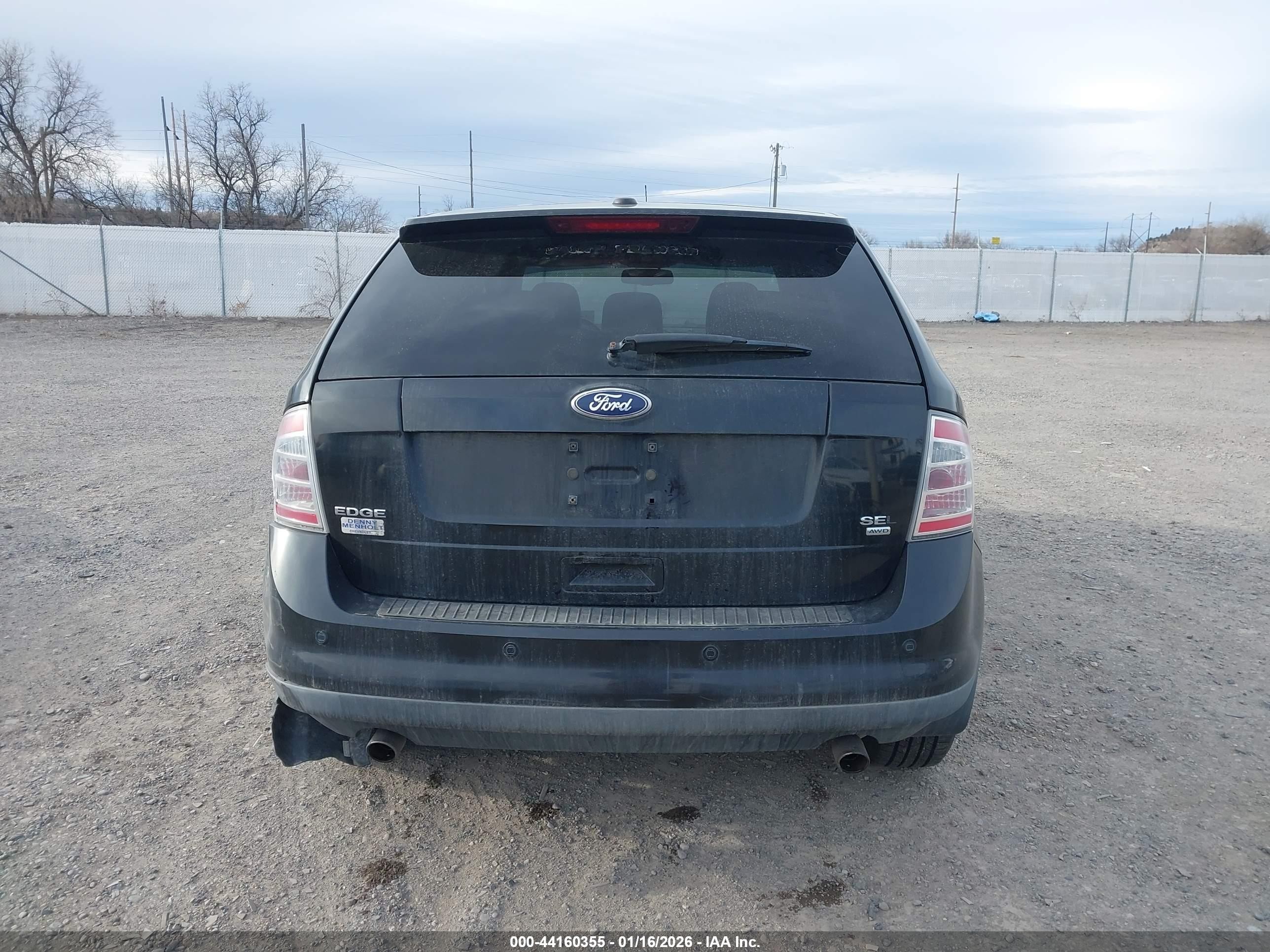 2010 Ford Edge Sel Black vin: 2FMDK4JC2ABB52871