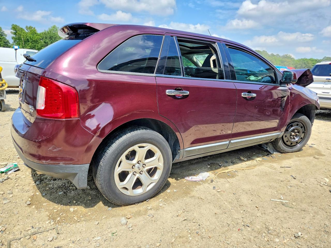 2011 Ford Edge Sel Burgundy vin: 2FMDK4JC2BBA06293