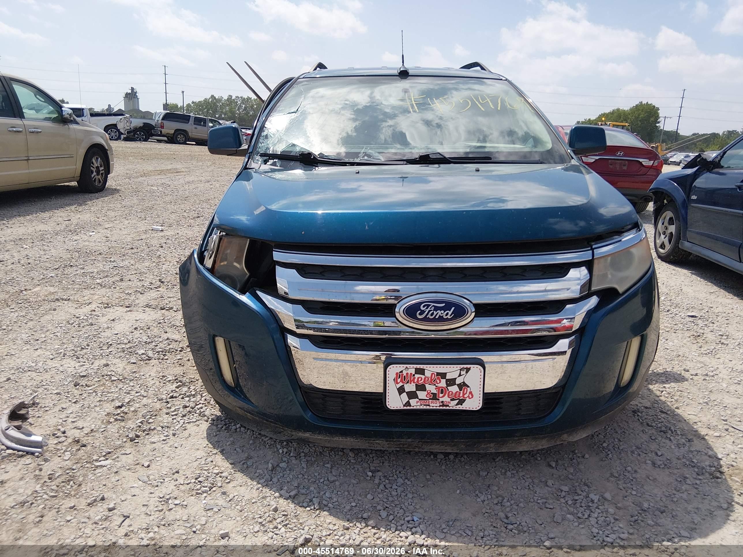 2011 Ford Edge Sel Turquoise vin: 2FMDK4JC2BBA18914