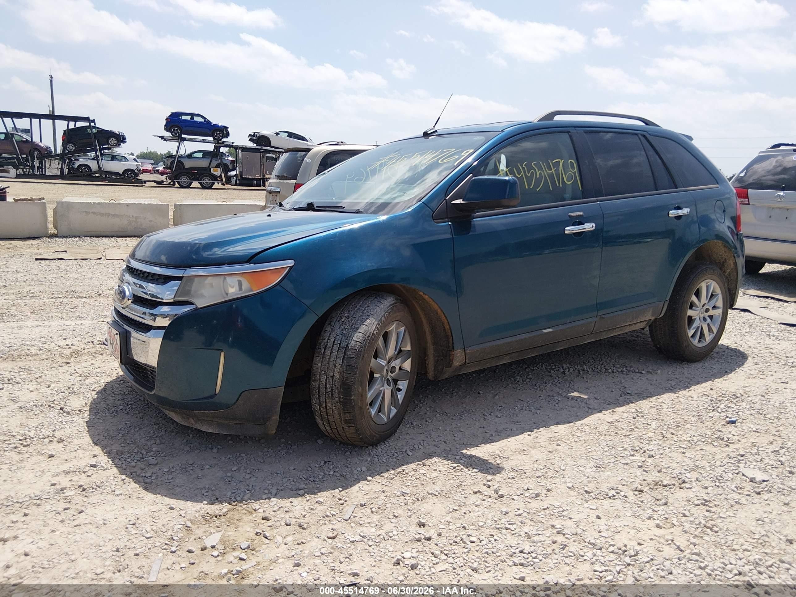 2011 Ford Edge Sel Turquoise vin: 2FMDK4JC2BBA18914