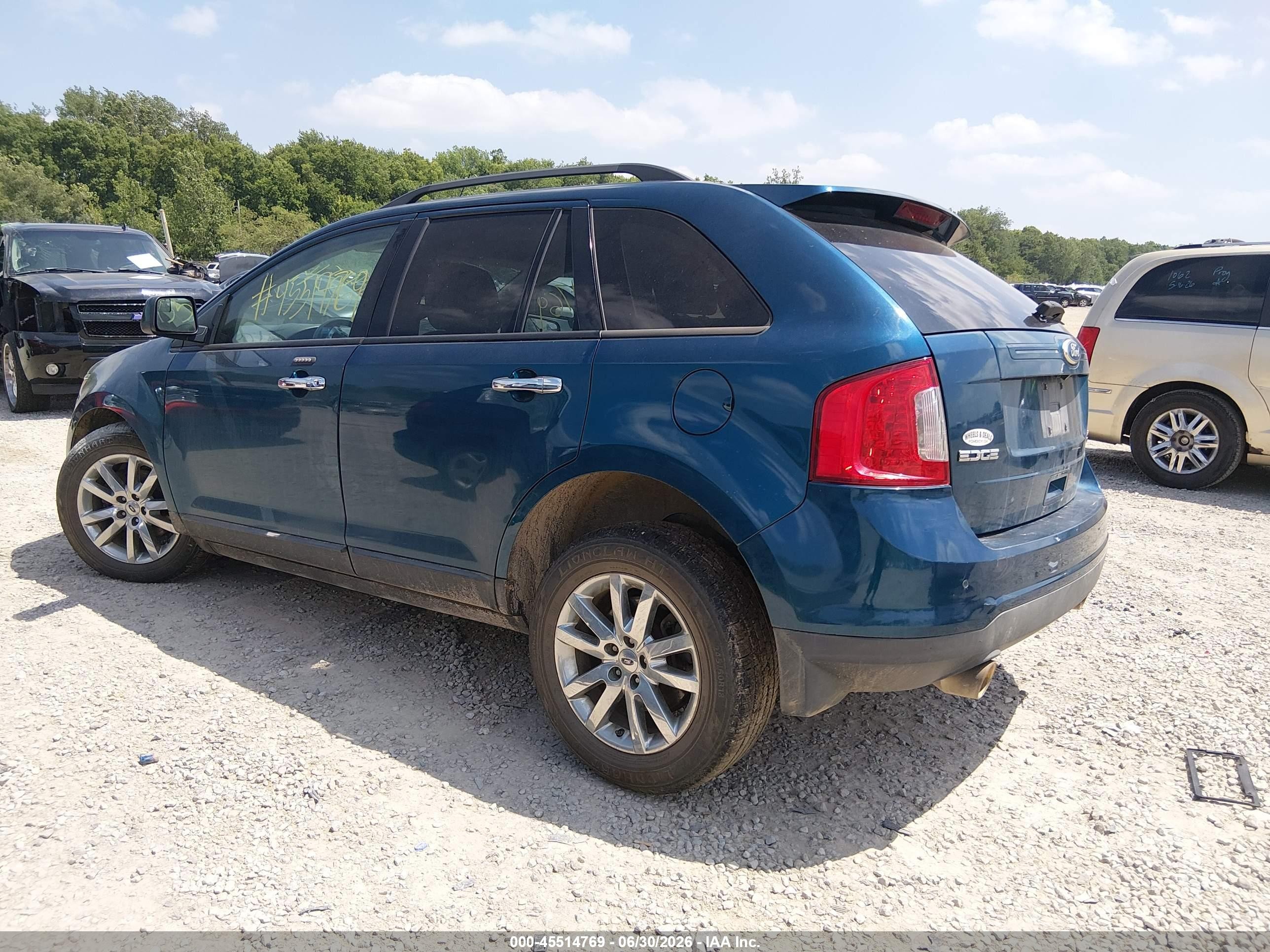 2011 Ford Edge Sel Turquoise vin: 2FMDK4JC2BBA18914