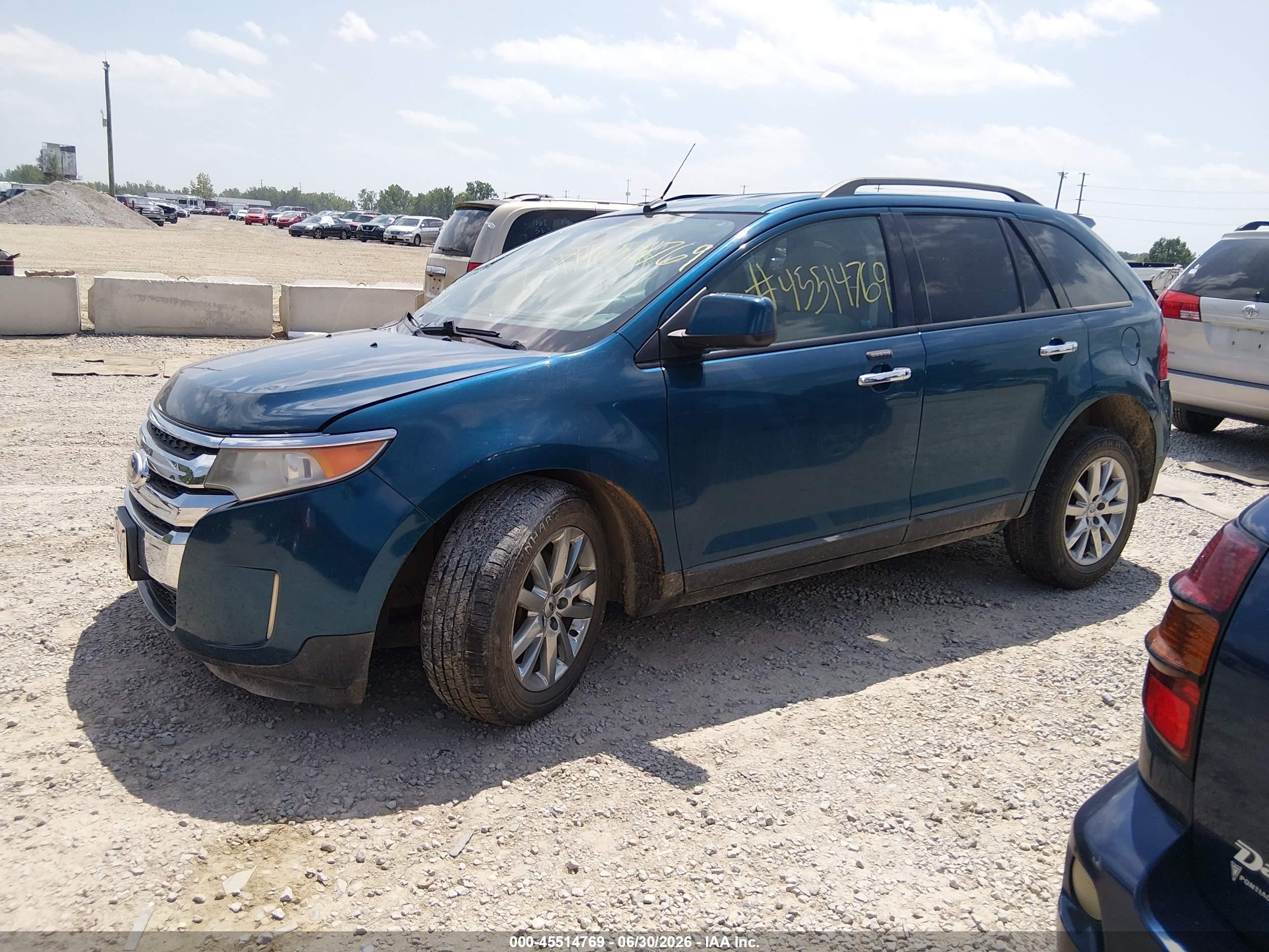 2011 Ford Edge Sel Turquoise vin: 2FMDK4JC2BBA18914