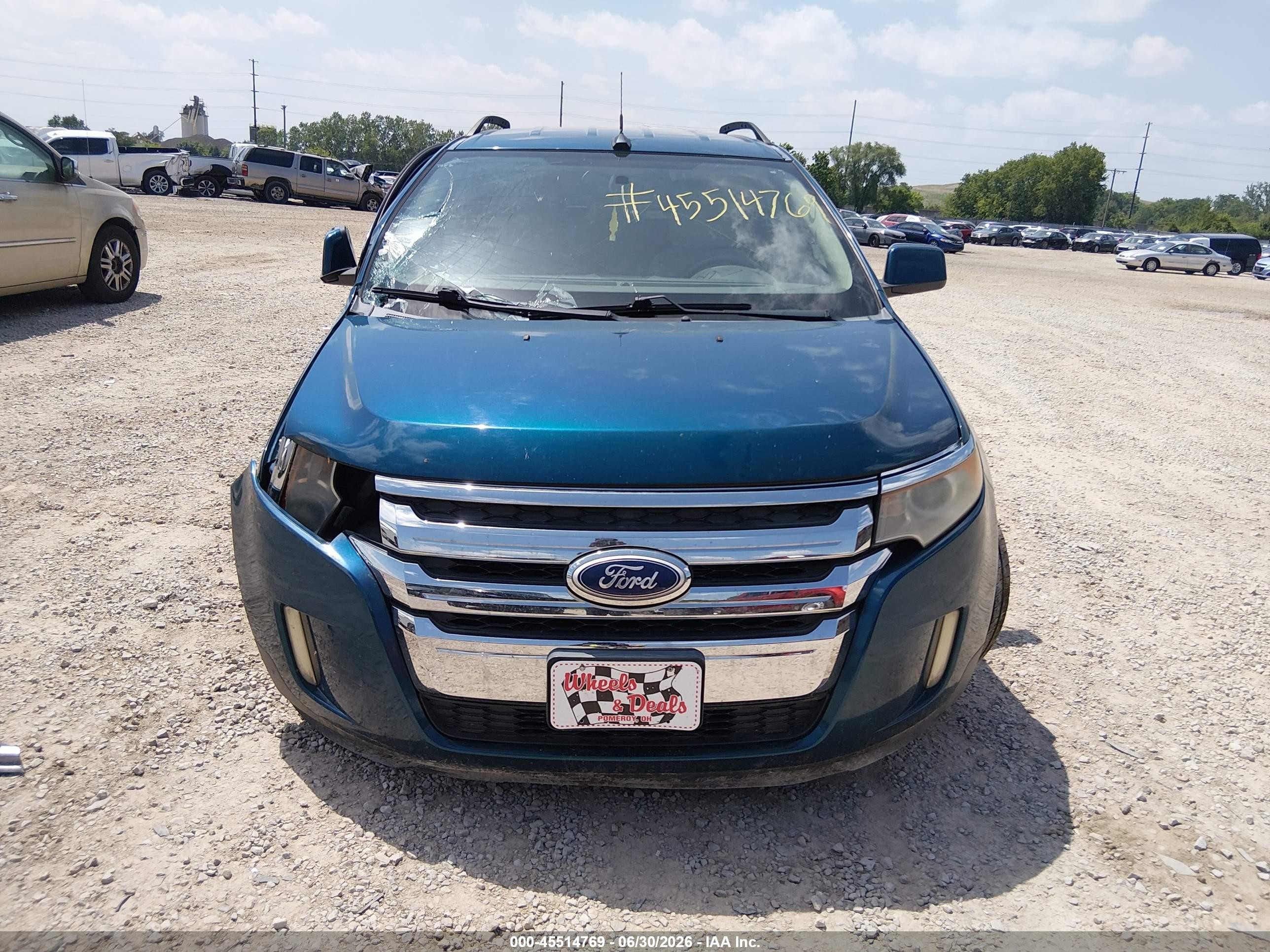 2011 Ford Edge Sel Turquoise vin: 2FMDK4JC2BBA18914