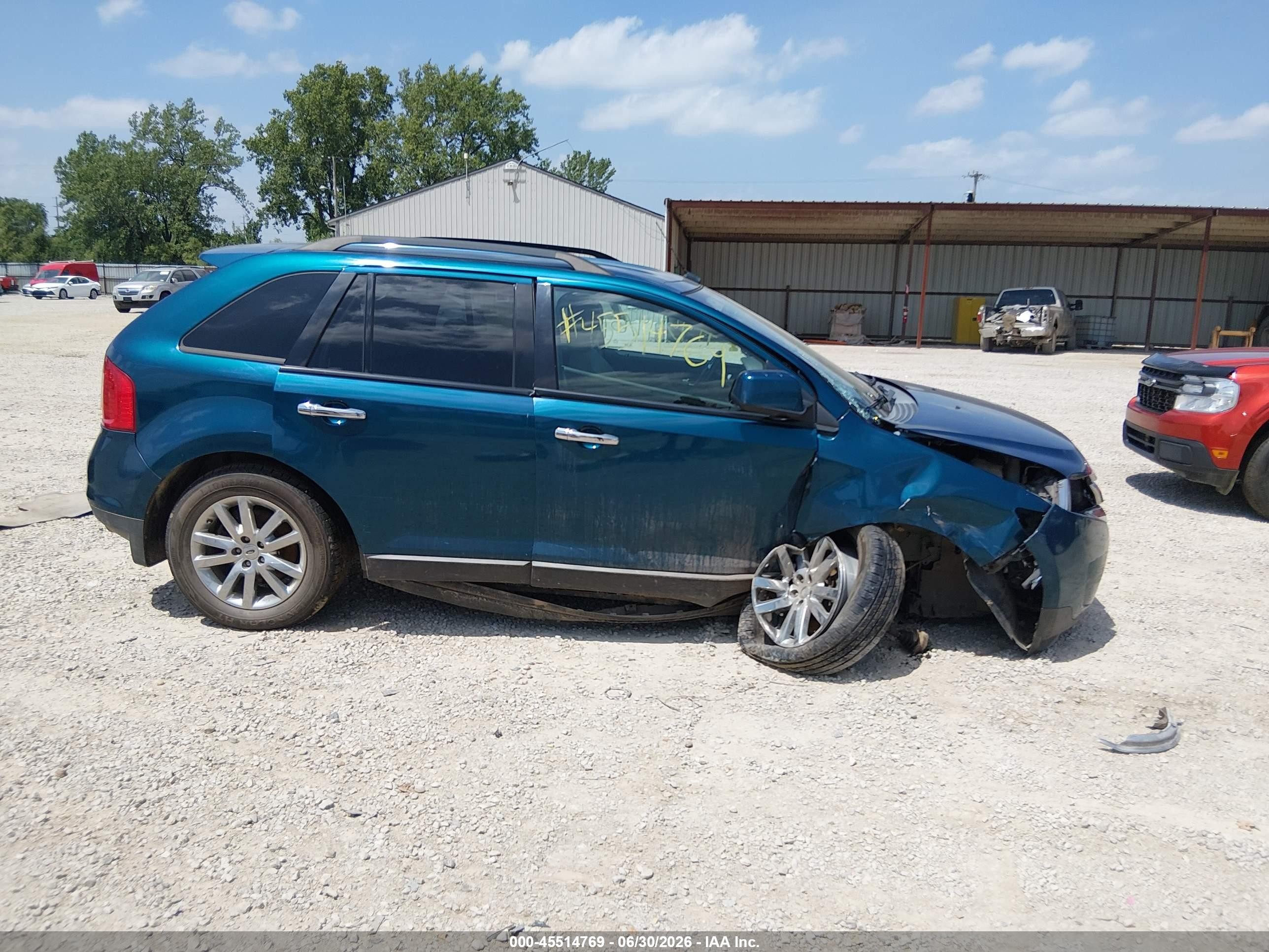 2011 Ford Edge Sel Turquoise vin: 2FMDK4JC2BBA18914