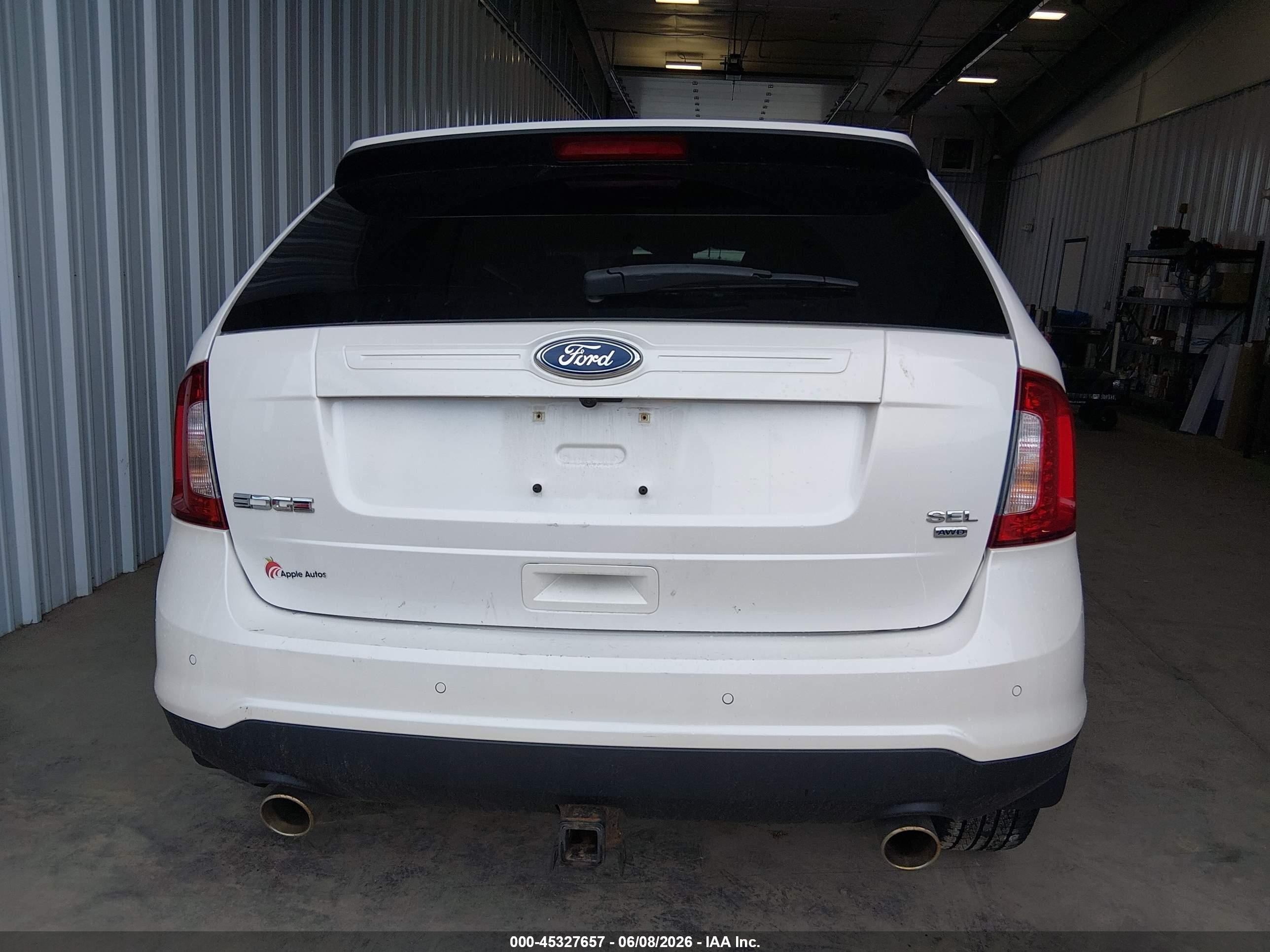 2013 Ford Edge Sel Белый vin: 2FMDK4JC2DBB18398