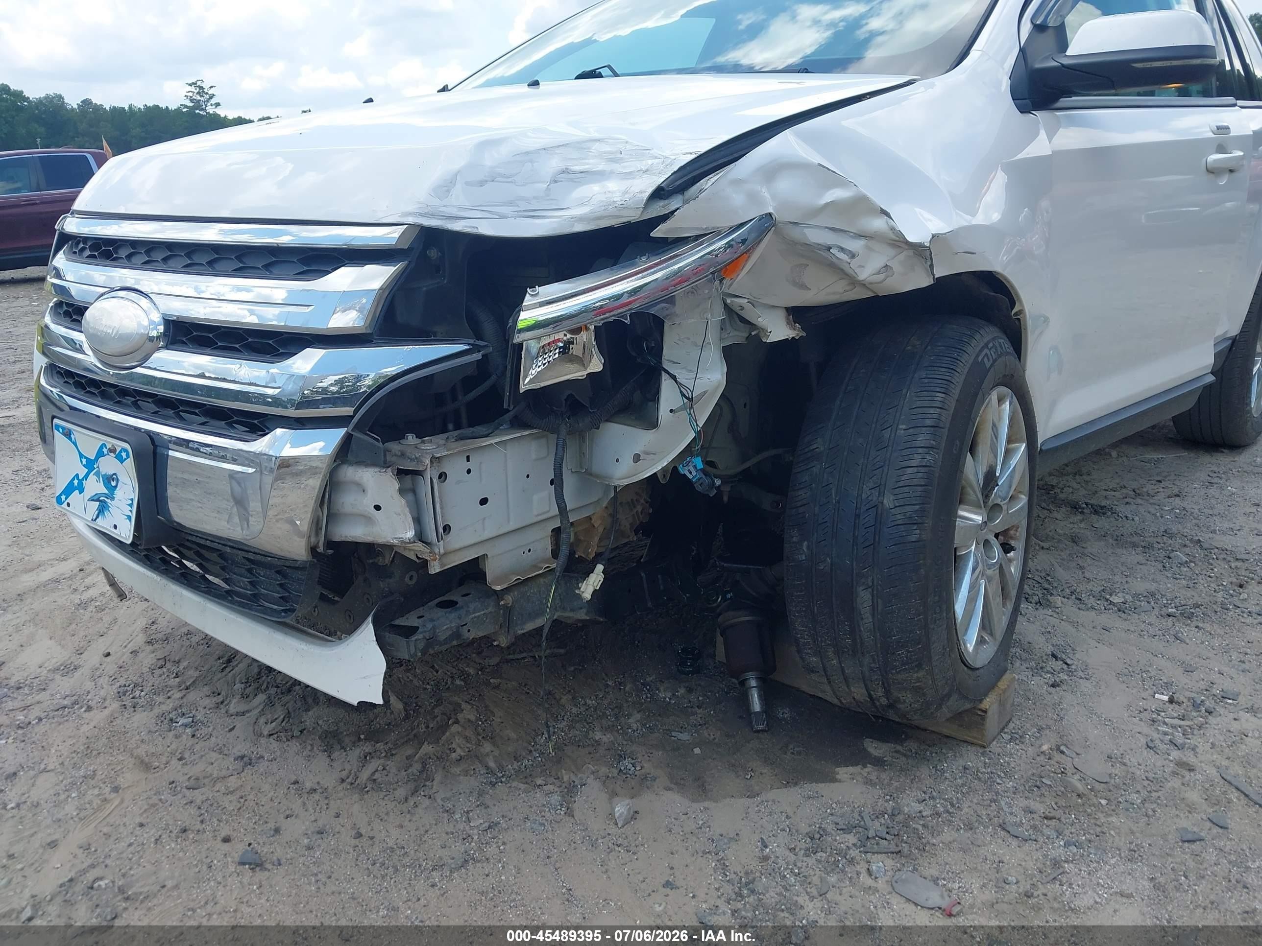 2013 Ford Edge Sel White vin: 2FMDK4JC2DBB34892