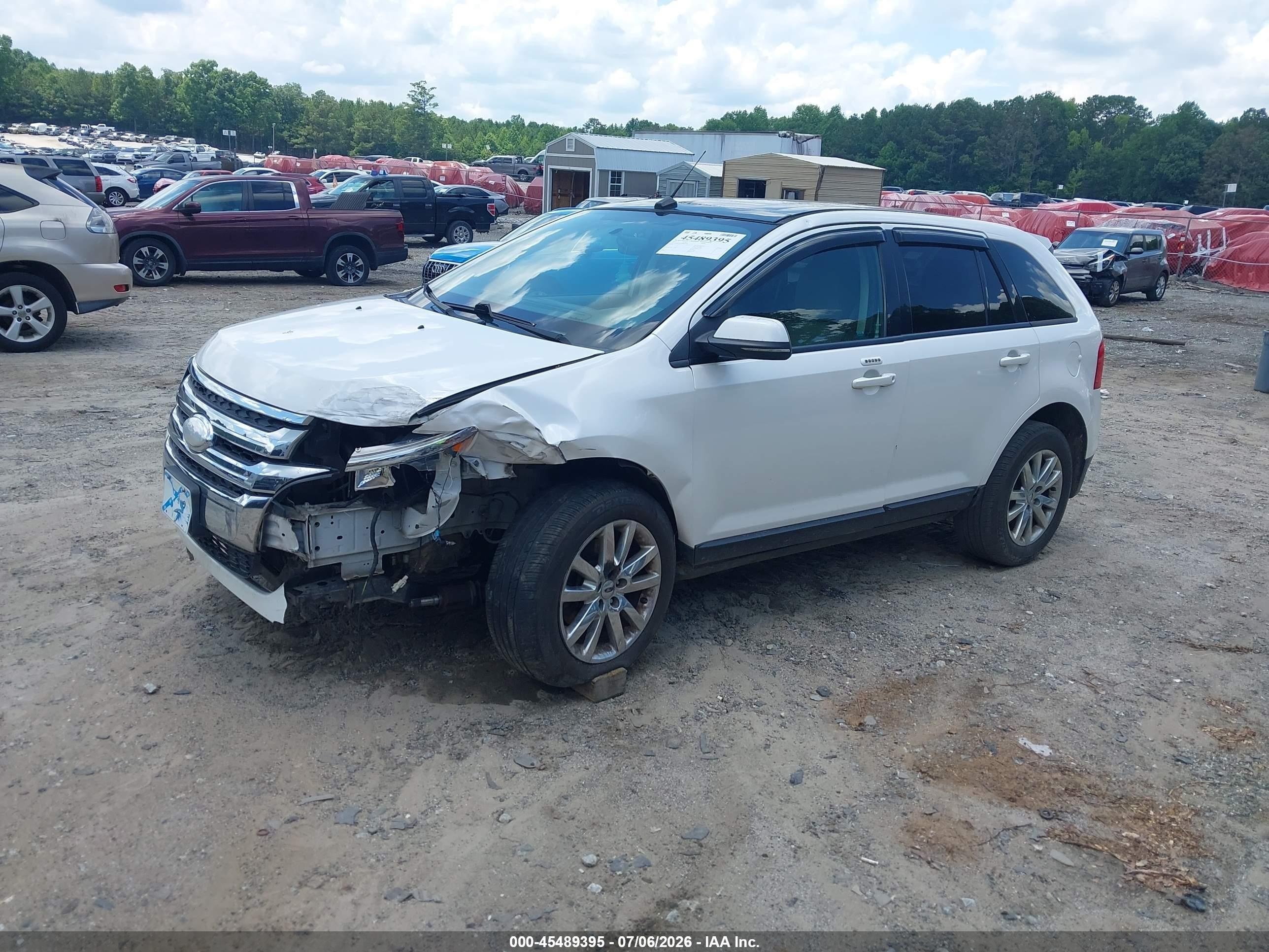 2013 Ford Edge Sel White vin: 2FMDK4JC2DBB34892