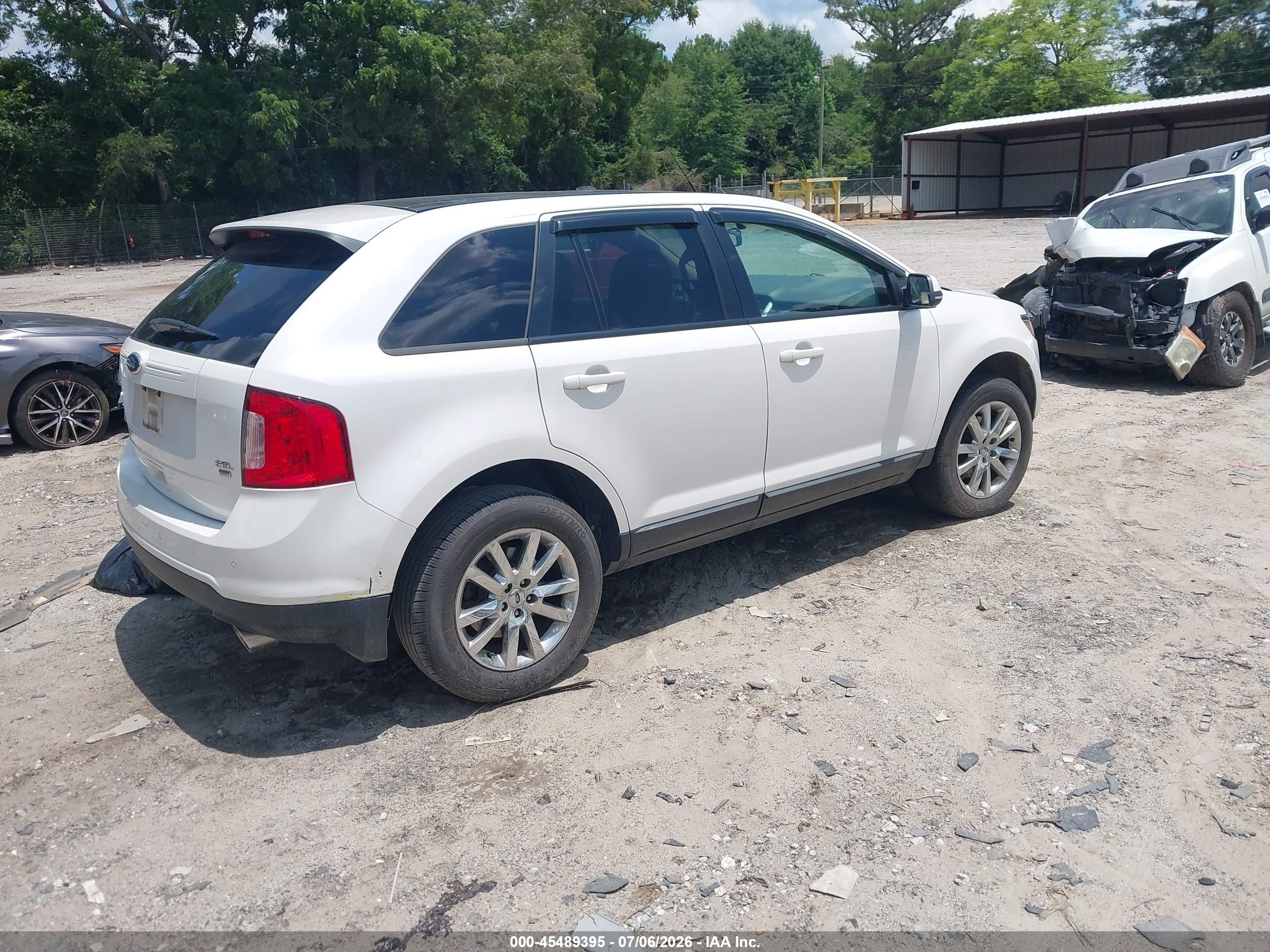 2013 Ford Edge Sel White vin: 2FMDK4JC2DBB34892