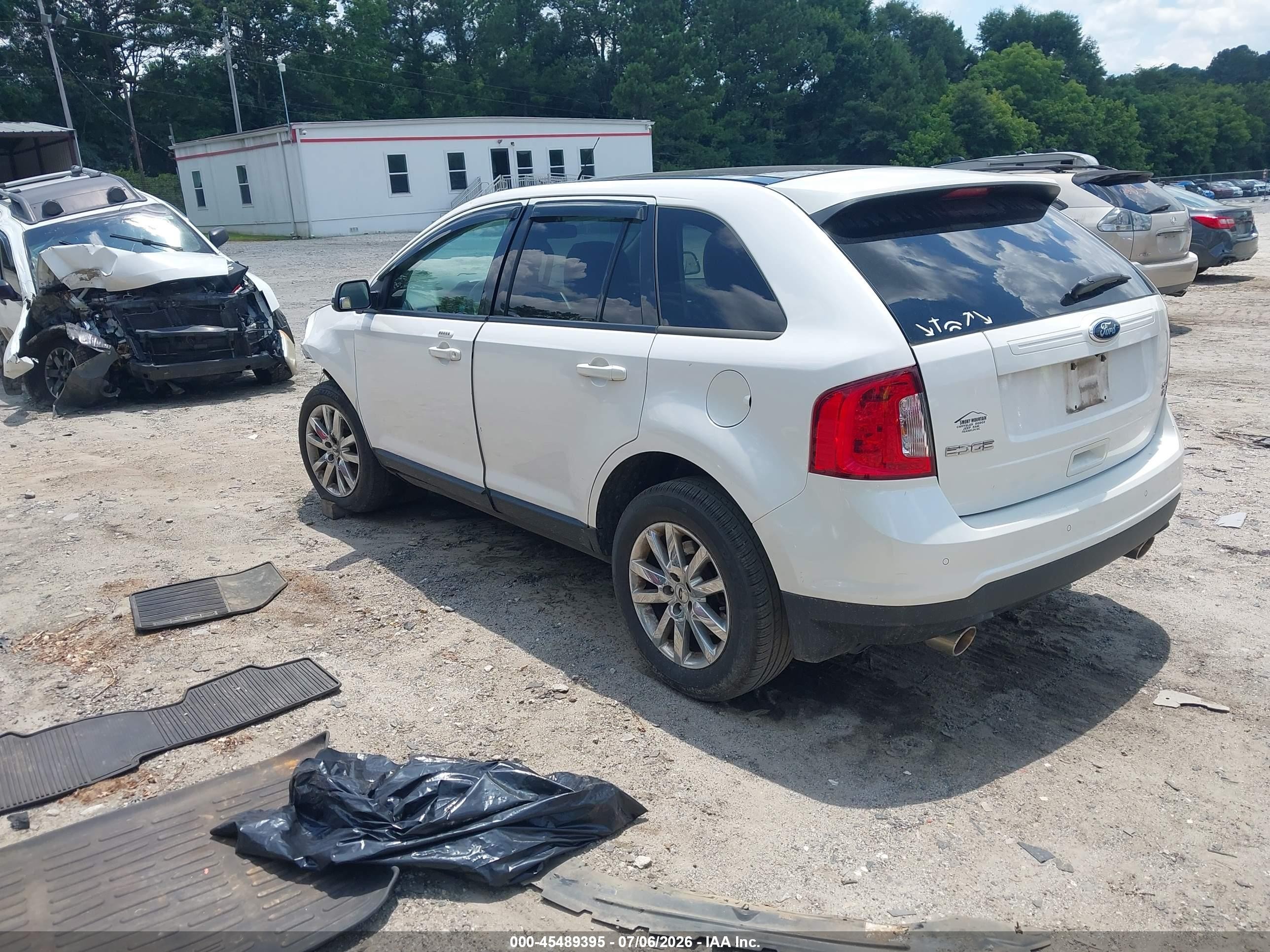 2013 Ford Edge Sel White vin: 2FMDK4JC2DBB34892