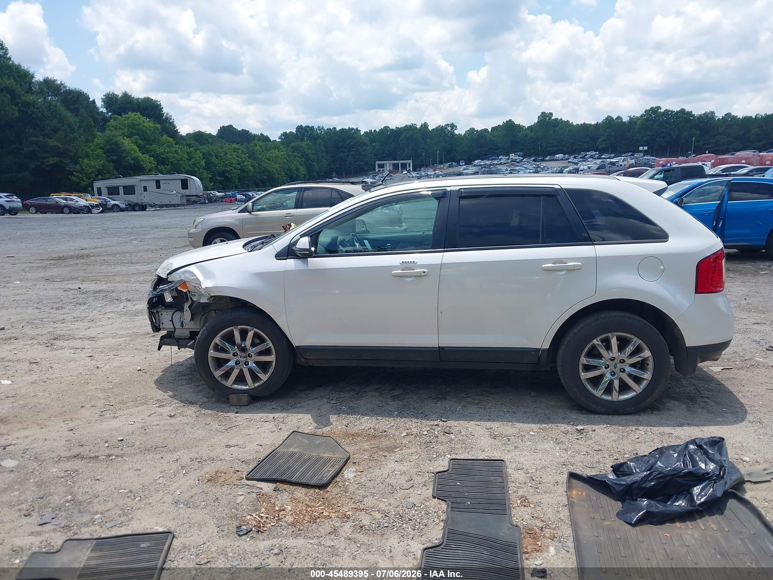 2013 Ford Edge Sel White vin: 2FMDK4JC2DBB34892