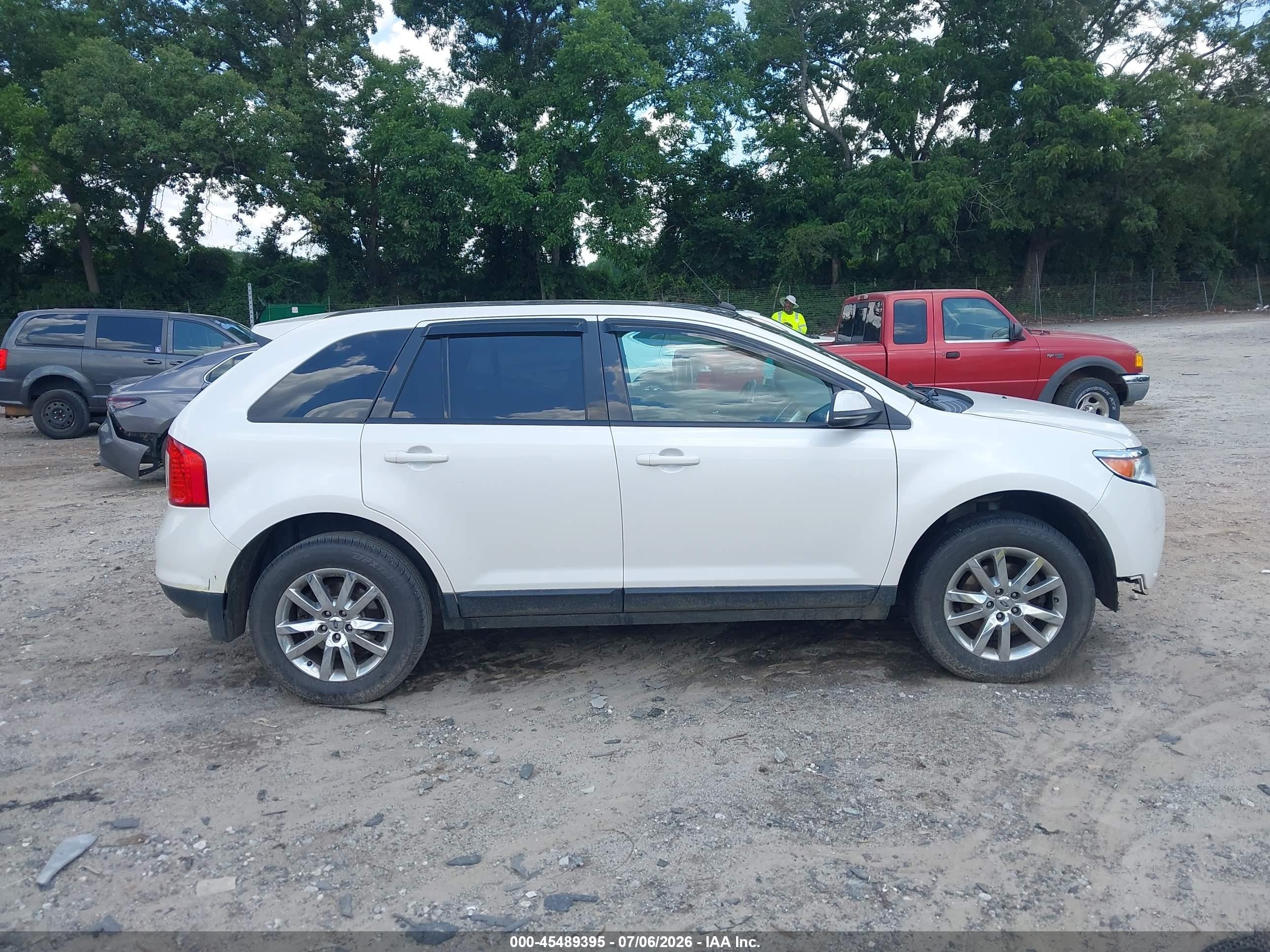 2013 Ford Edge Sel White vin: 2FMDK4JC2DBB34892