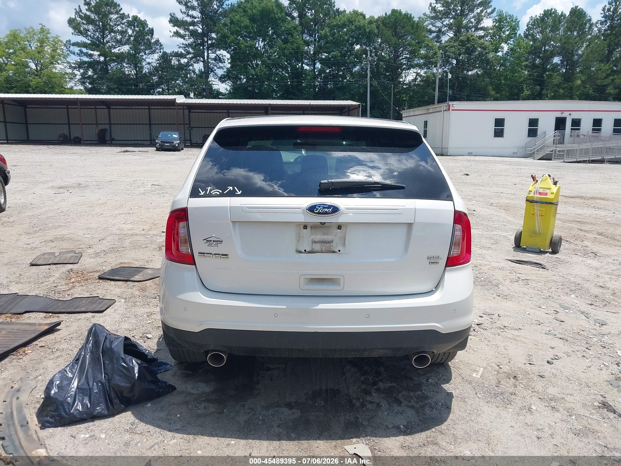 2013 Ford Edge Sel White vin: 2FMDK4JC2DBB34892