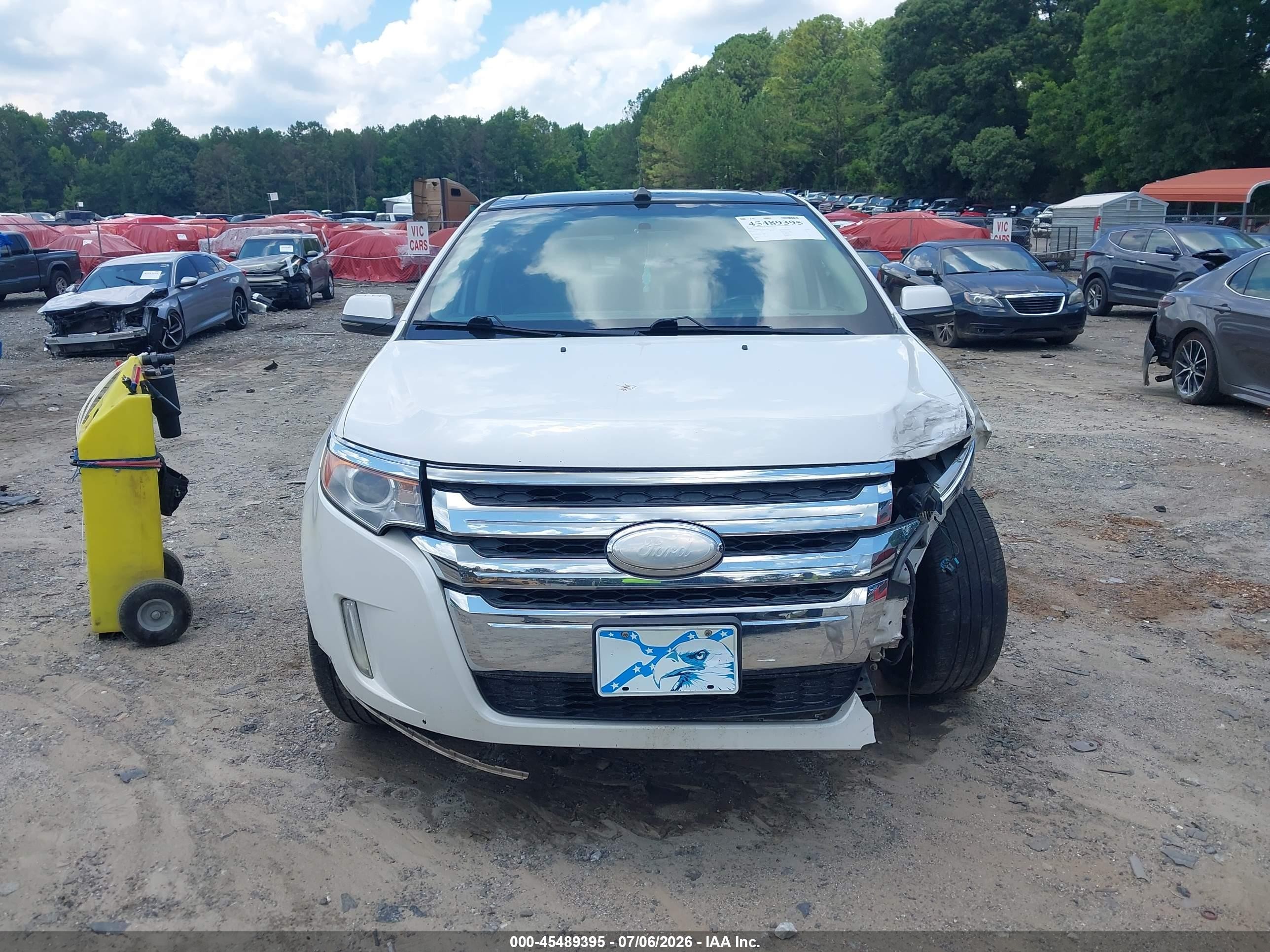 2013 Ford Edge Sel White vin: 2FMDK4JC2DBB34892