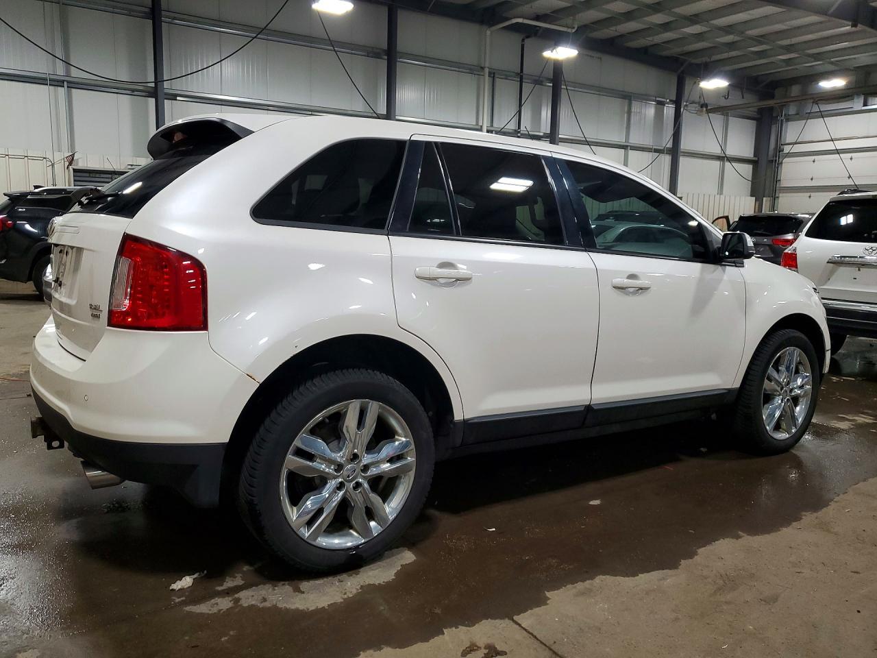 2013 Ford Edge Sel White vin: 2FMDK4JC2DBB44855