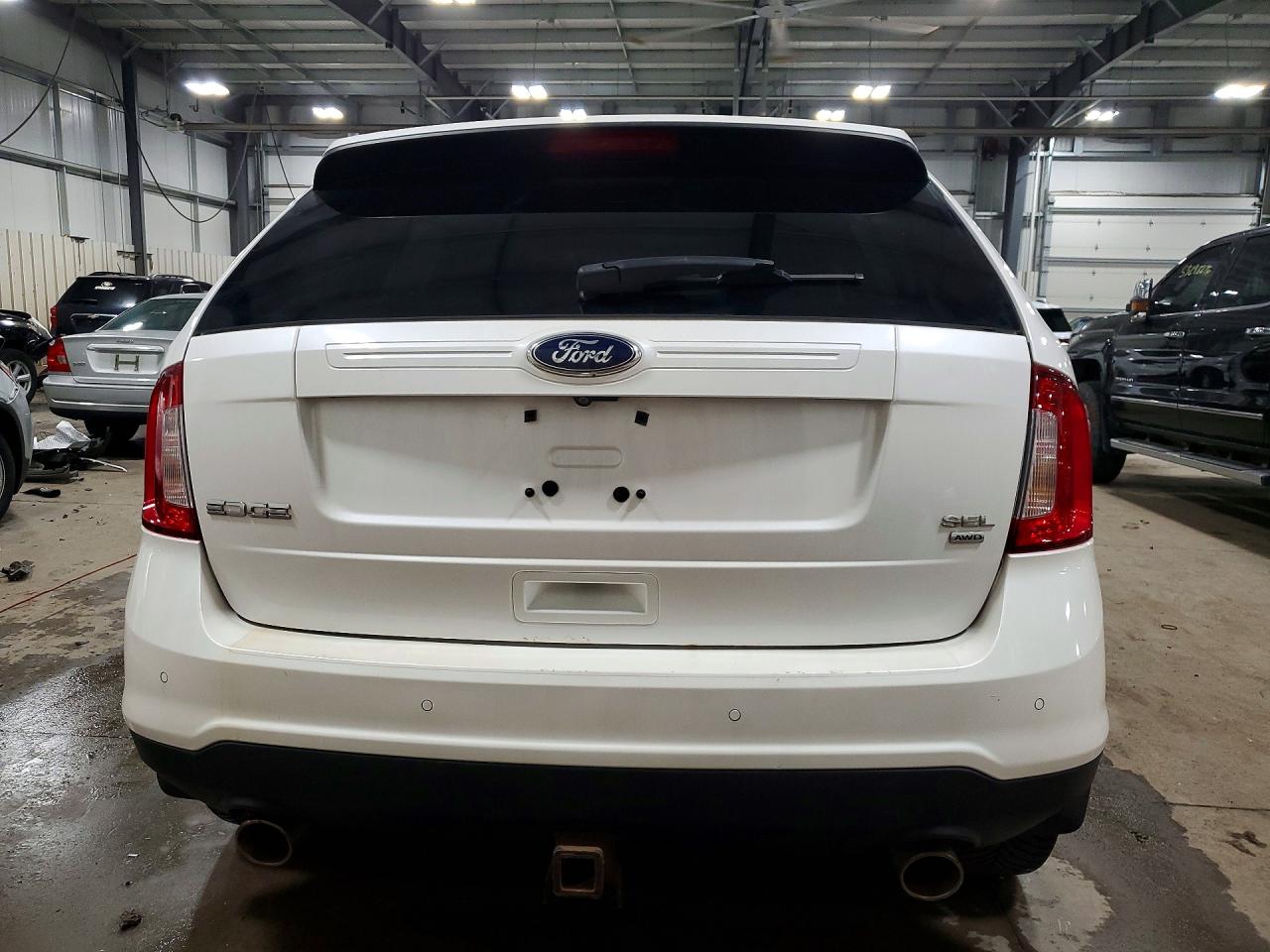 2013 Ford Edge Sel White vin: 2FMDK4JC2DBB44855