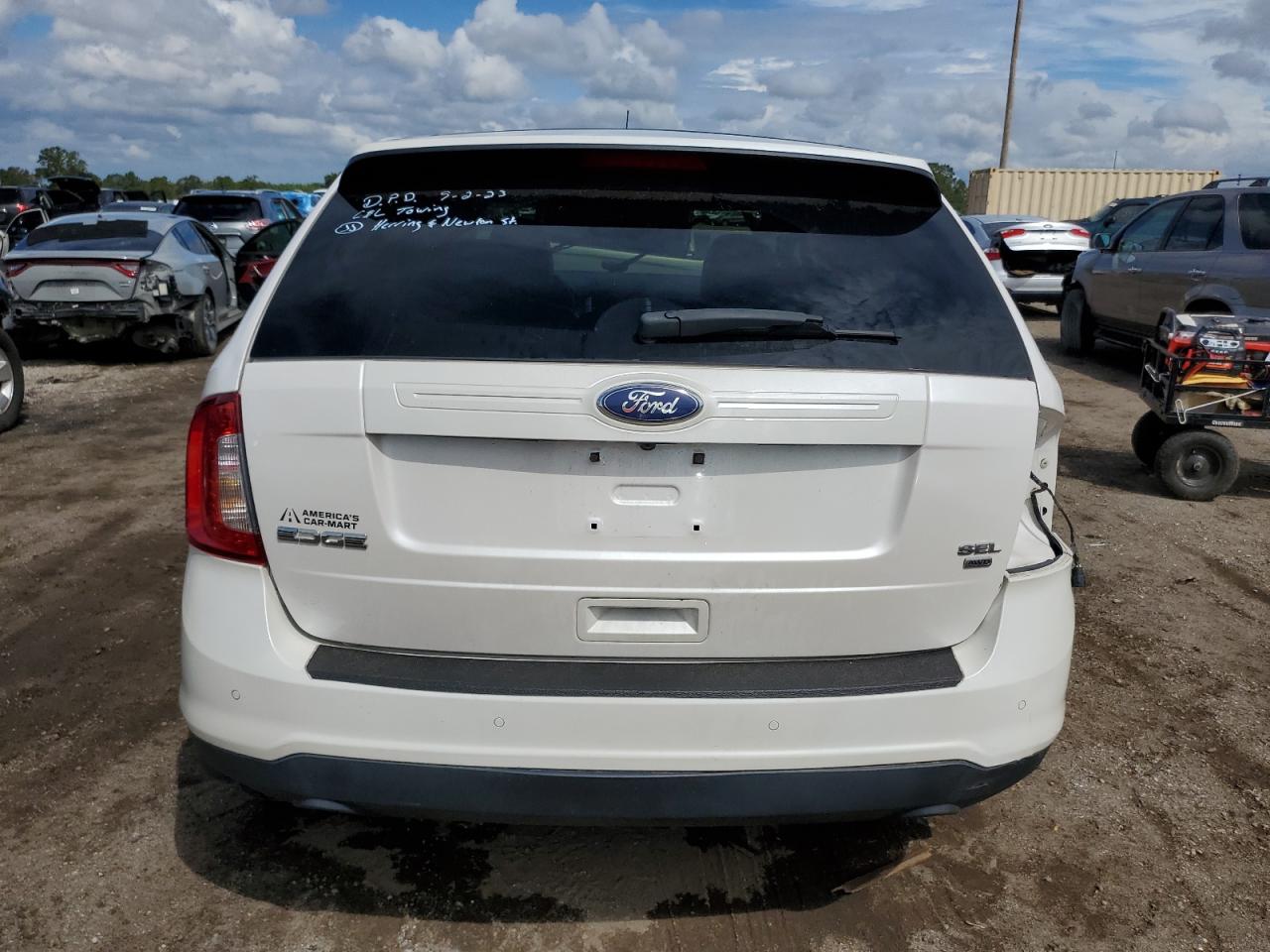 2013 Ford Edge Sel White vin: 2FMDK4JC2DBB85440